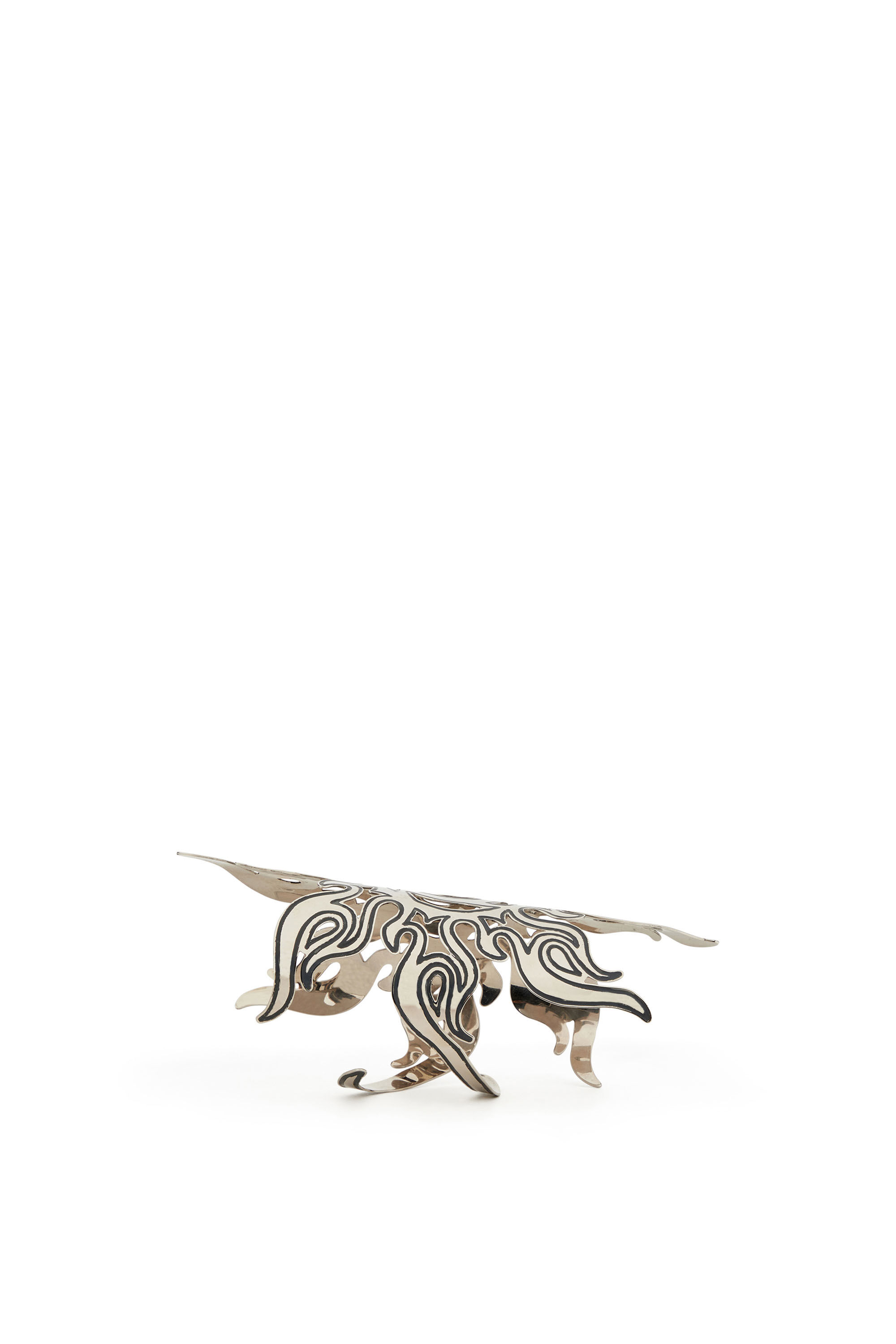Diesel - TRIBAL SUN ARMBAND, Manchette soleil tribal Femme in Gris argenté - 3