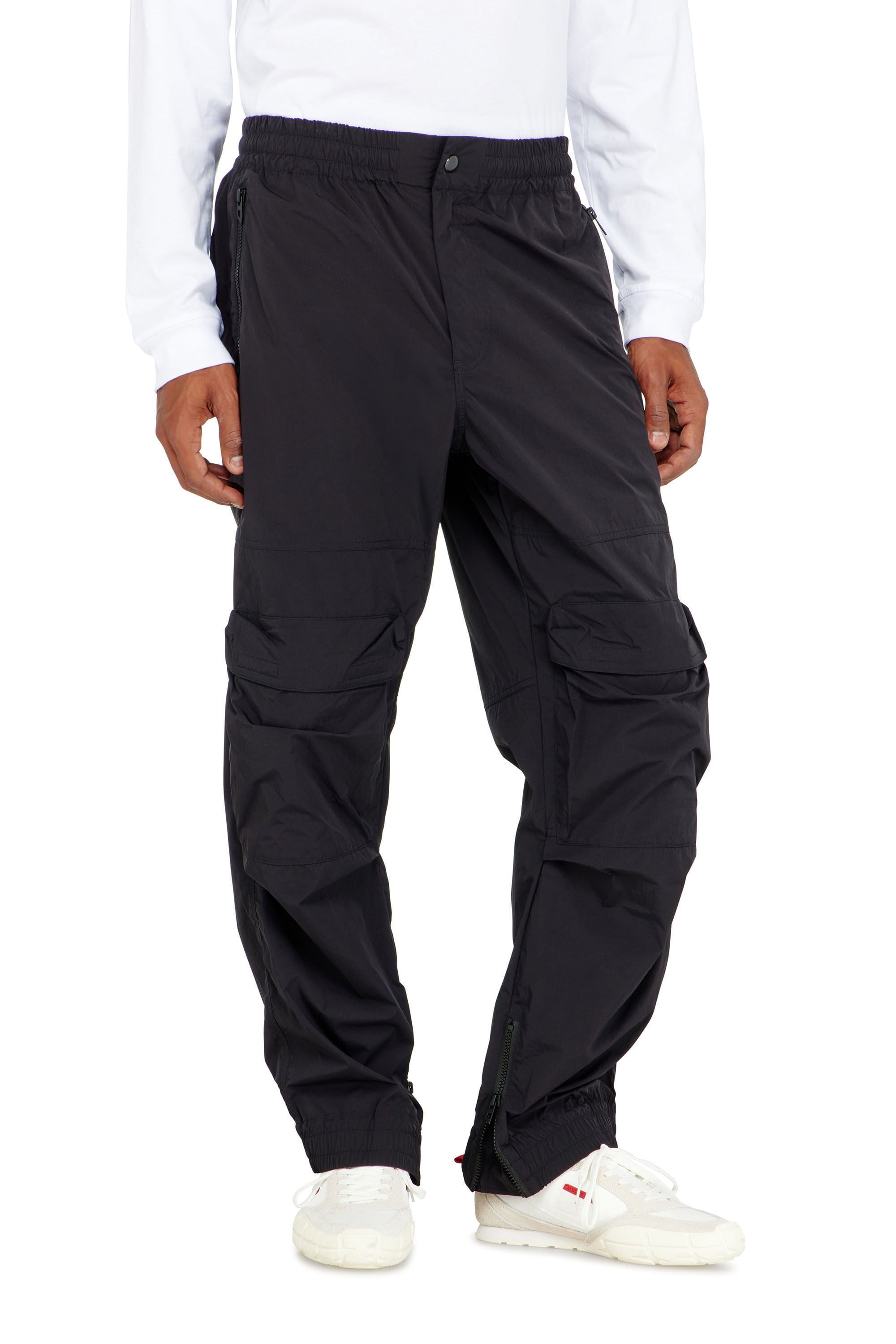 パンツ DIESEL BLACK GOLD Archive Cargo Pants Men's Nylon pants with cargo pockets | Black | Diesel US