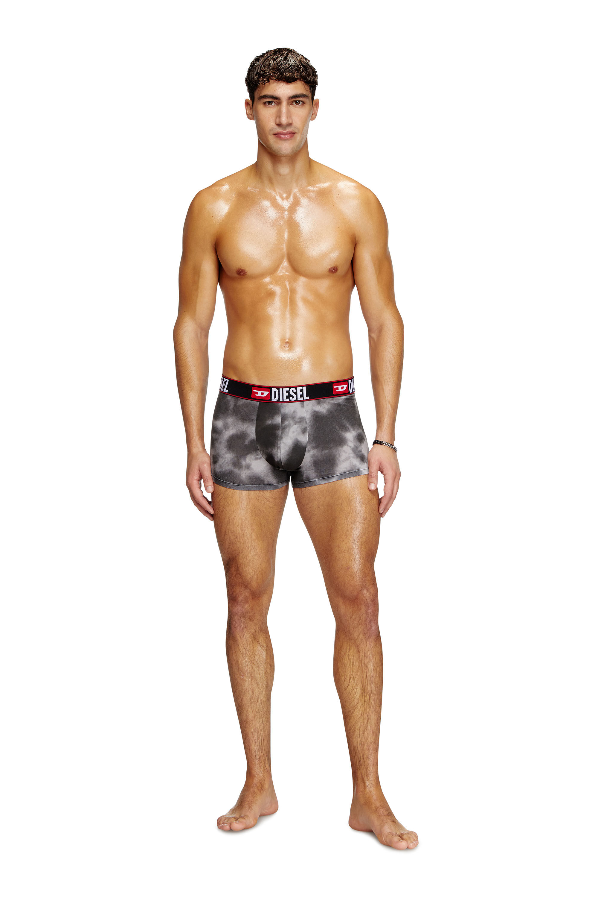 Men's Boxer briefs with cloudy print | Black | Diesel