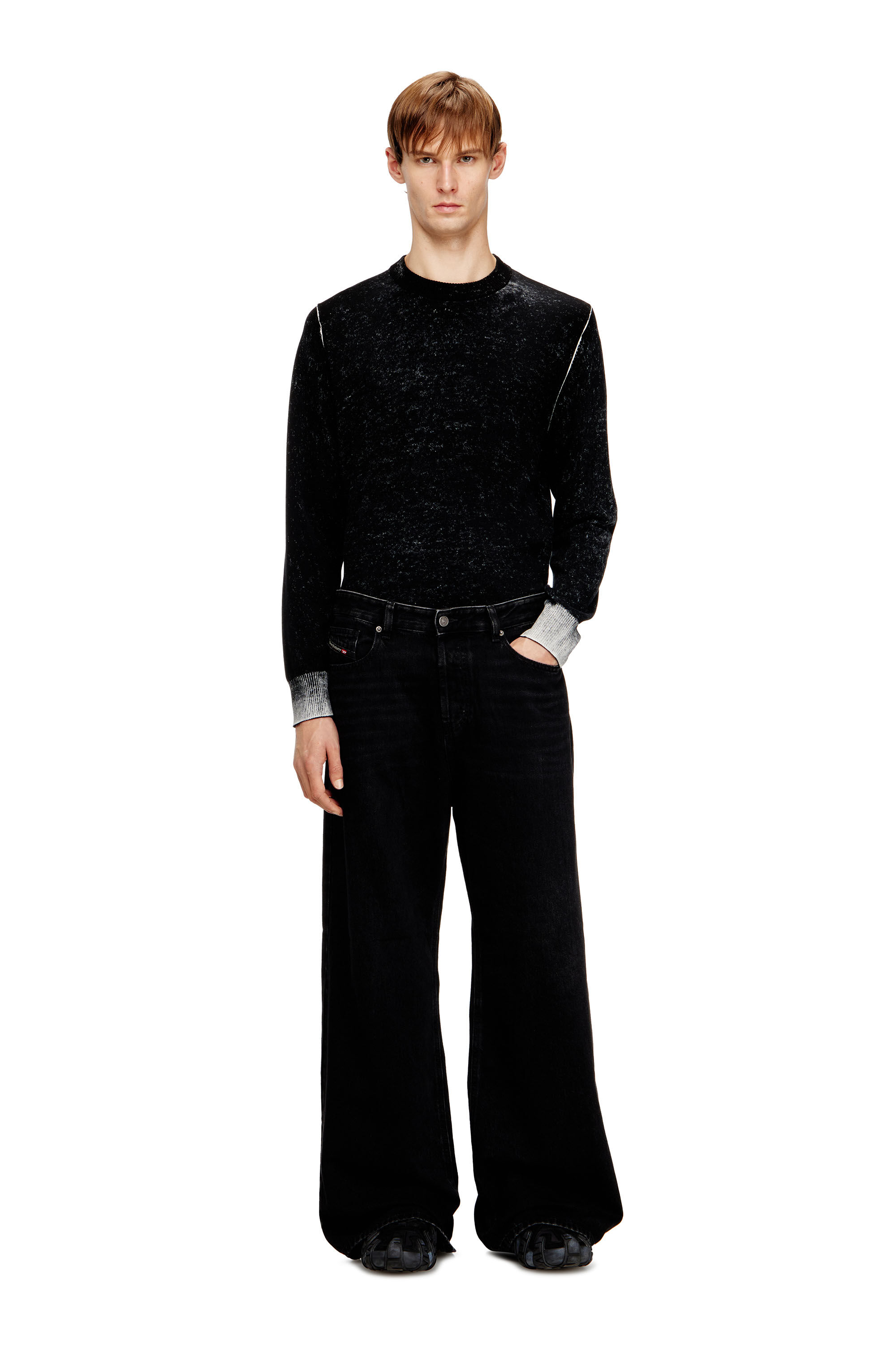 【Diesel】Relaxed Jeans 1996 D-Sire 09j96 Women's Relaxed Jeans | Black/Dark grey | Diesel 1996 D-Sire