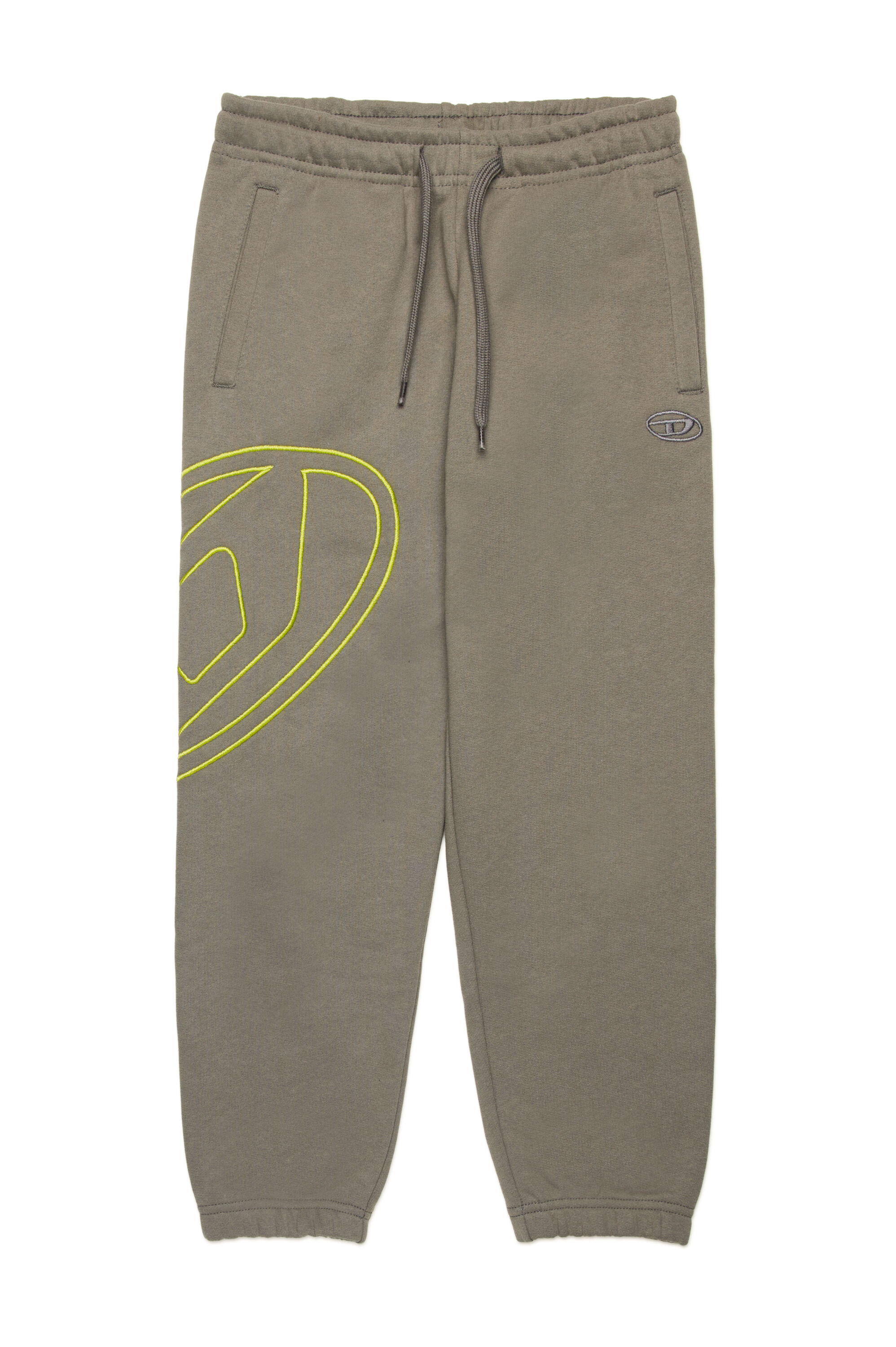 Diesel - PMARKYMEGOVALD, Male's Sweatpants with mega Oval D embroidery in Grey - 1
