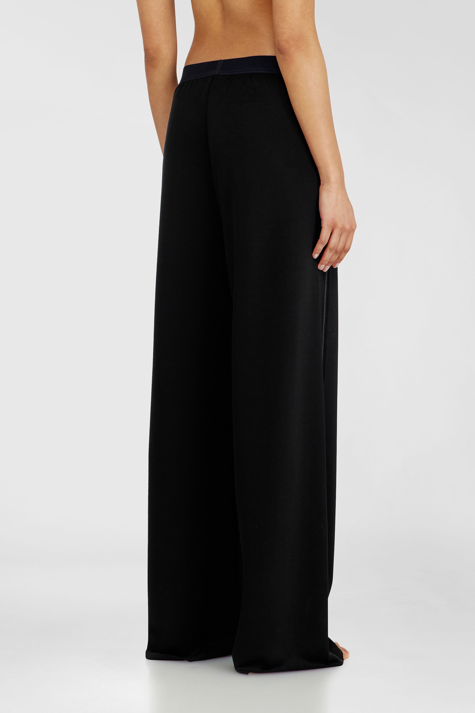 Diesel - ALYSA-UTLT, Woman's Track pants in light stretch scuba in Black - 2