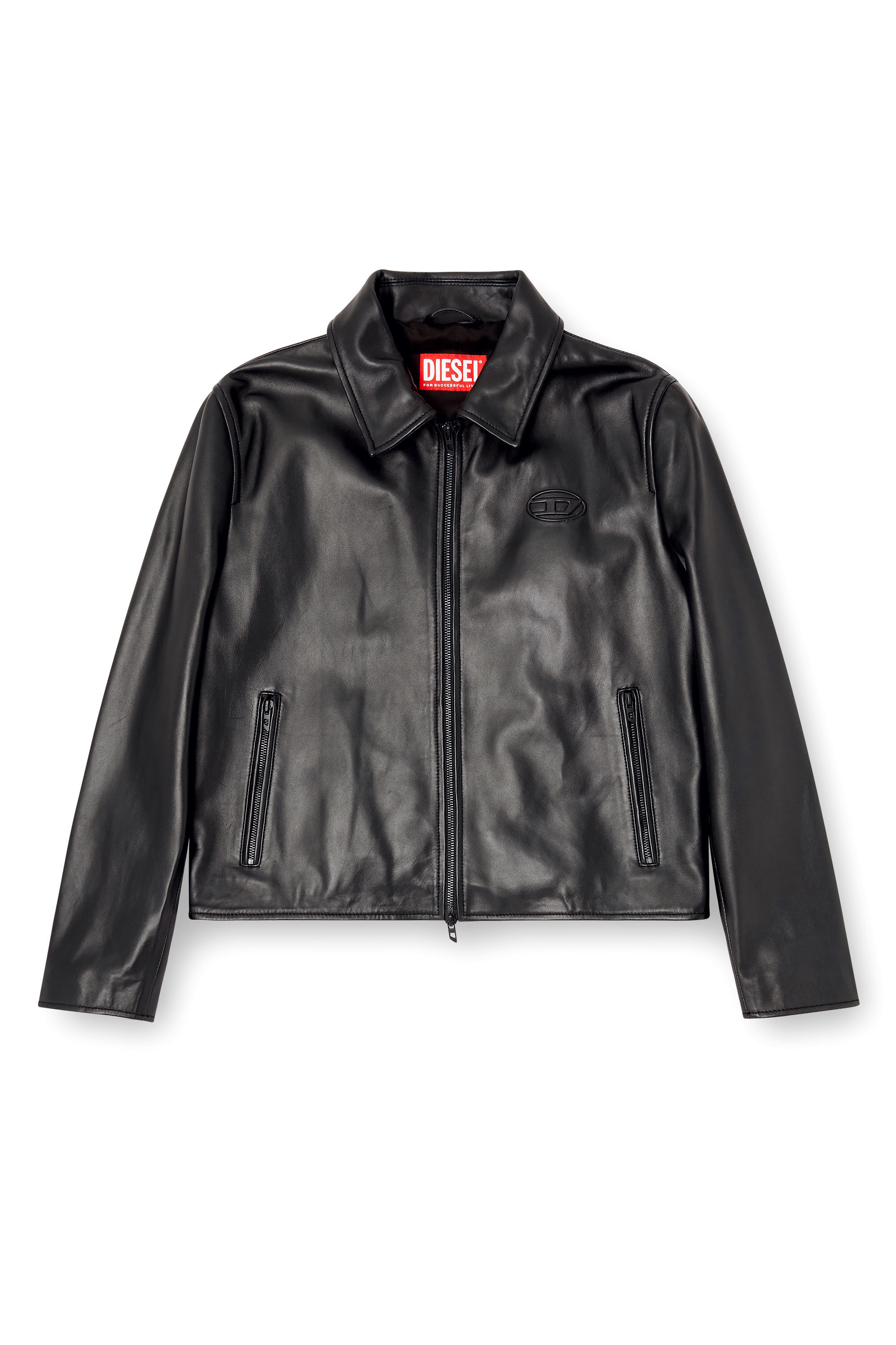 Women's Coach jacket in leather | Black | Diesel