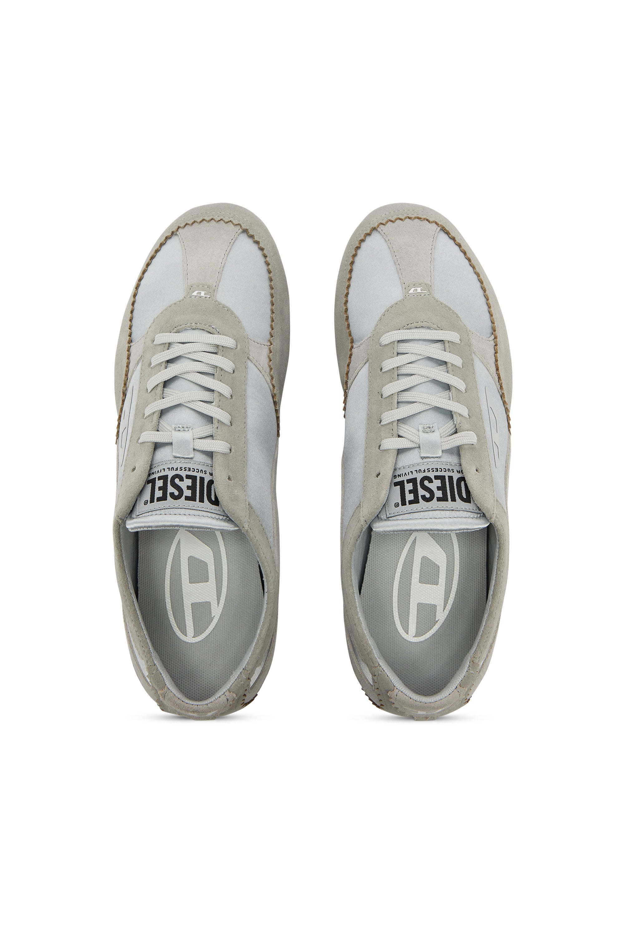 Women's D-Mile-Flat sneakers with suede overlays | Blue | Diesel