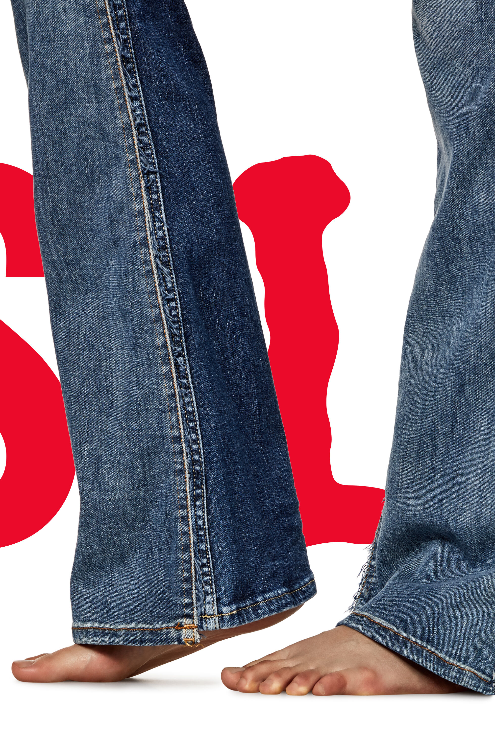 Diesel - Bootcut Jeans Dieseloves 01 09K46 Femme, Bleu moyen - Image 3