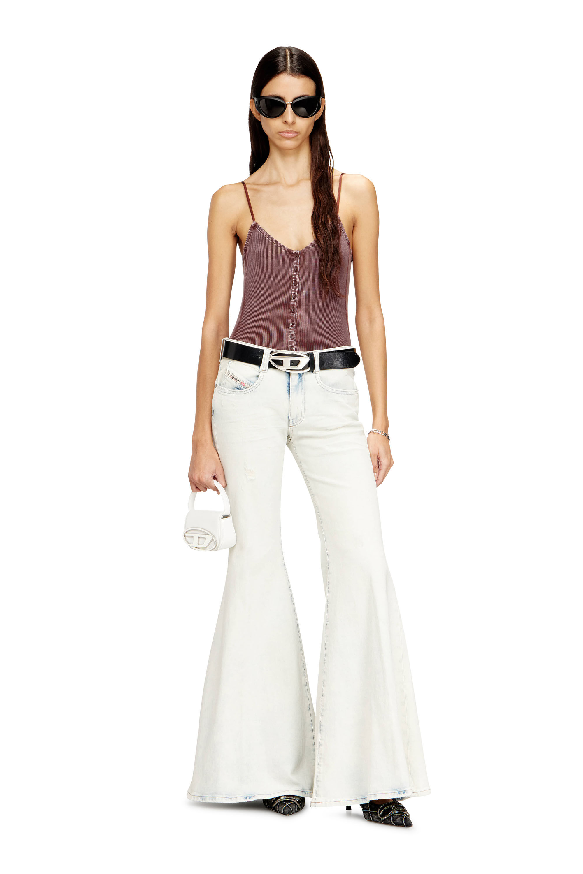 1DR XS Bag Woman: leather mini Bag with D logo plaque | Diesel