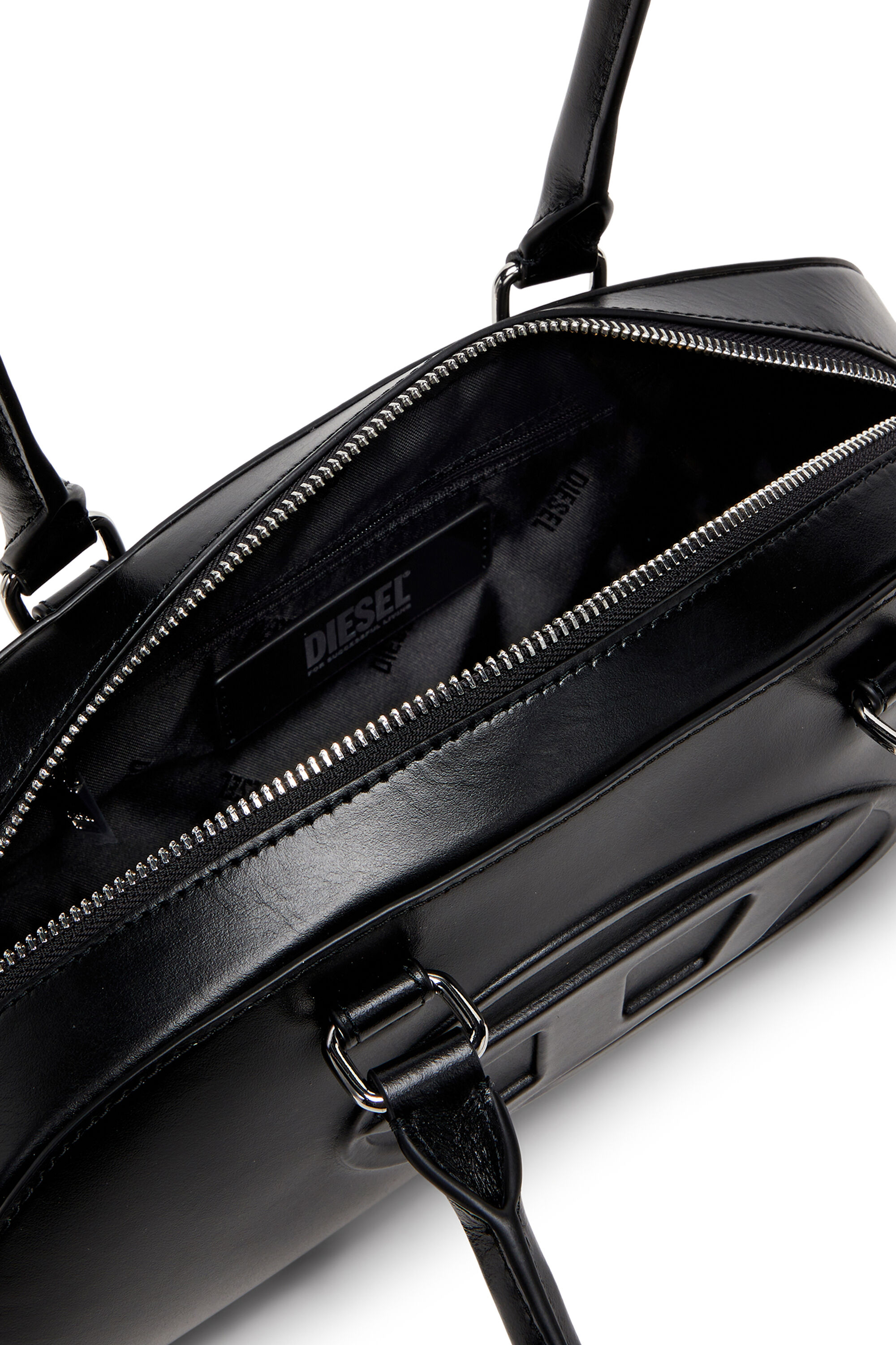 Women's 1DR Dome - Elongated bowling bag in leather | Black