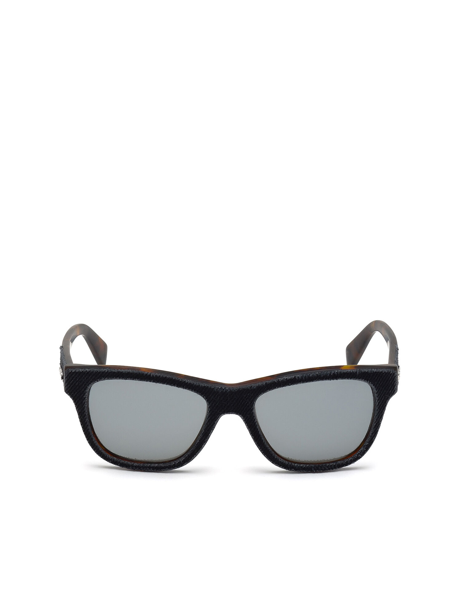 Diesel - DL0111, Unisex's Eyewear with unique denim frame front in Grey - 1