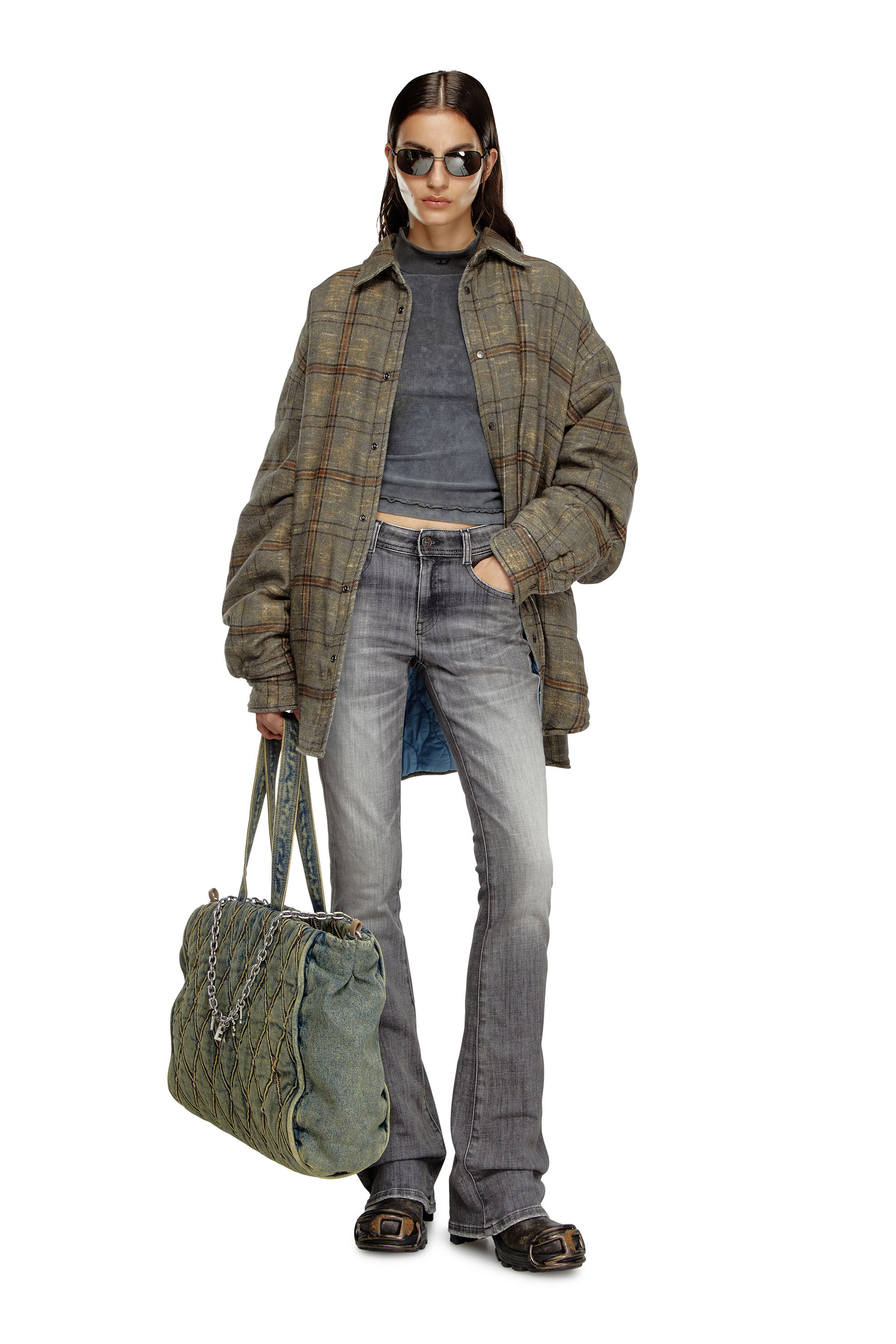 Diesel - Bootcut Jeans 1969 D-Ebbey 09J29 Femme, Gris - Image 1