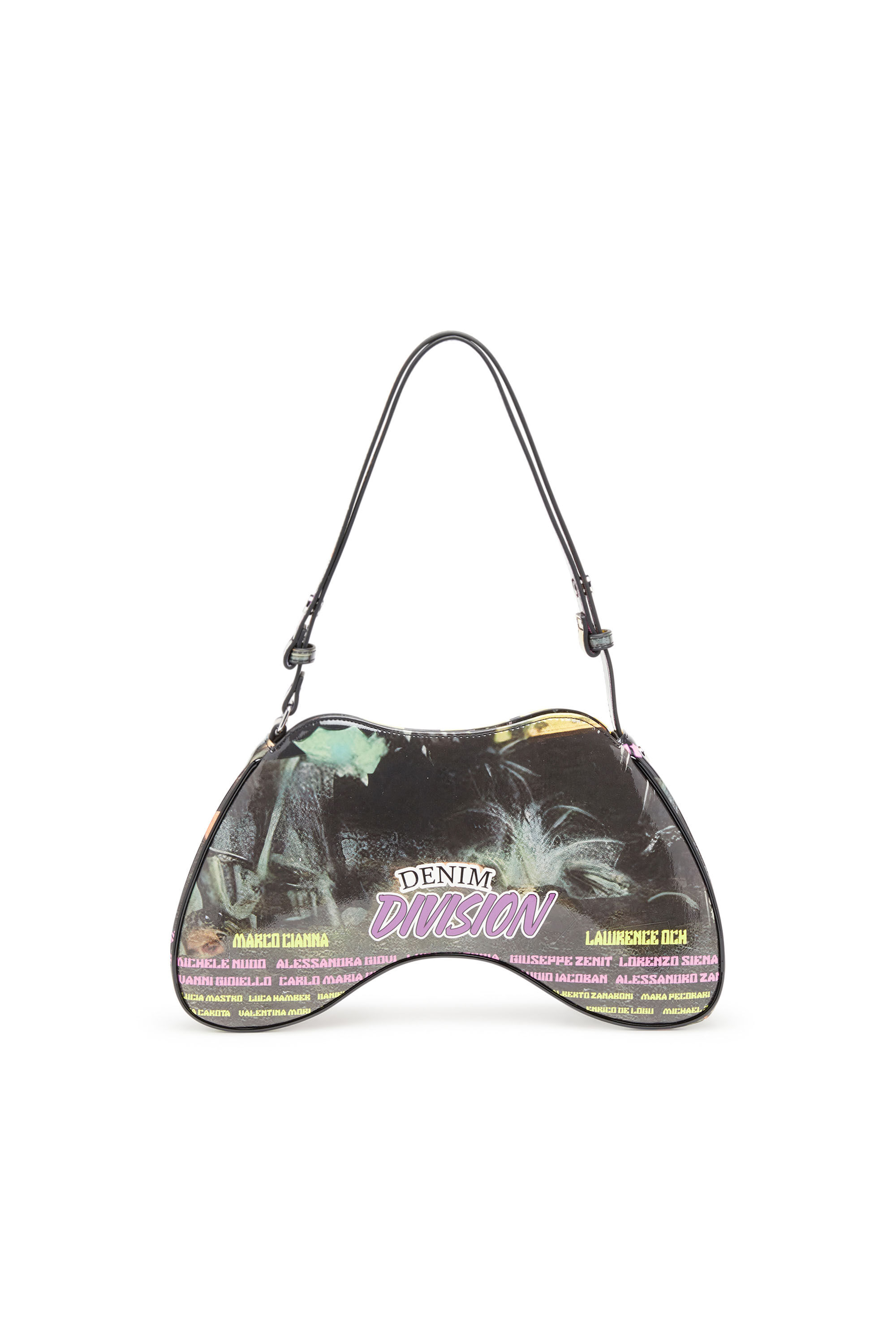 Diesel - PLAY SHOULDER, Female's Play-Shoulder bag in printed glossy PU in Multicolor - 3