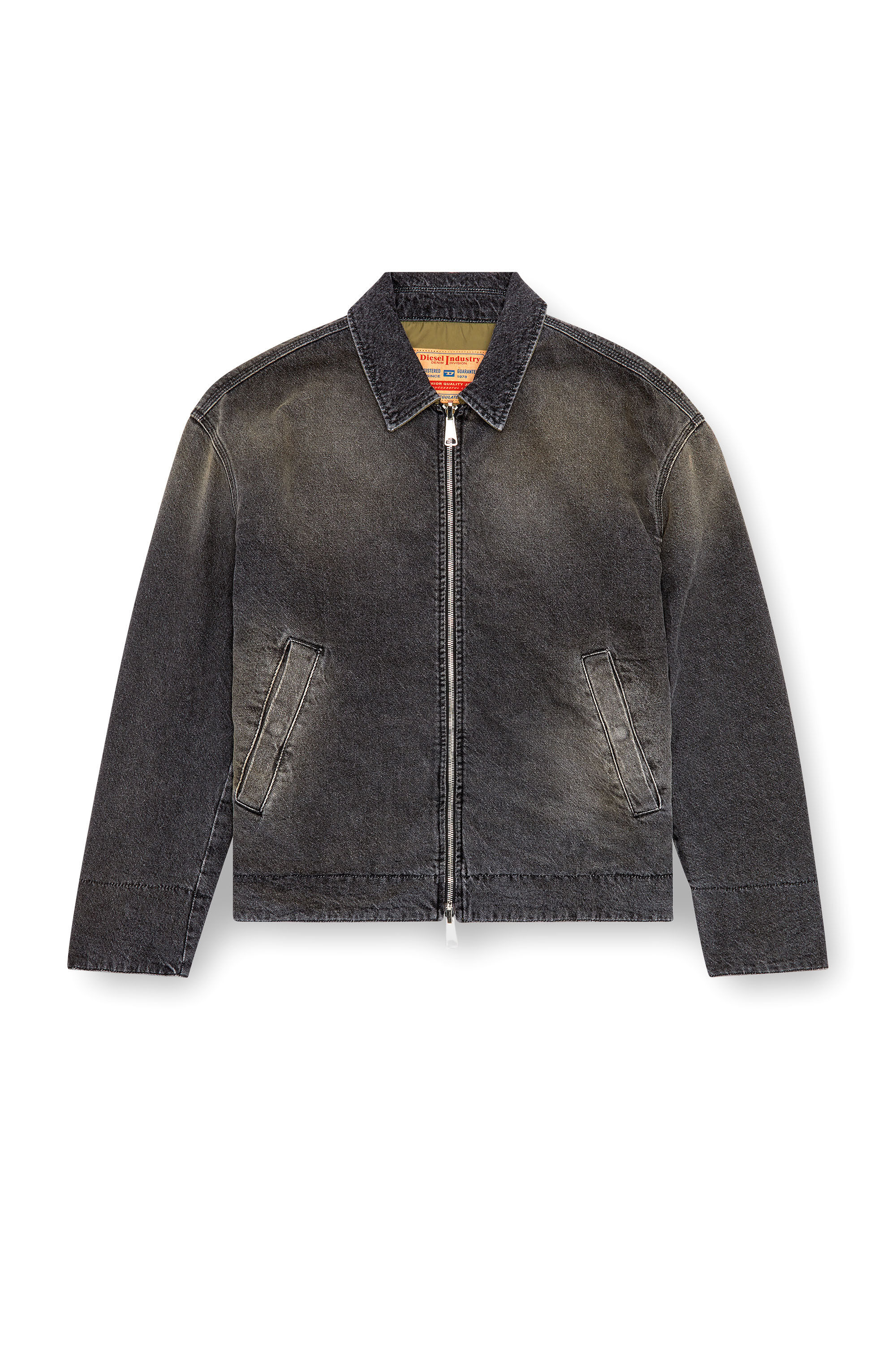 Men's Reversible jacket in denim and nylon | Black | Diesel