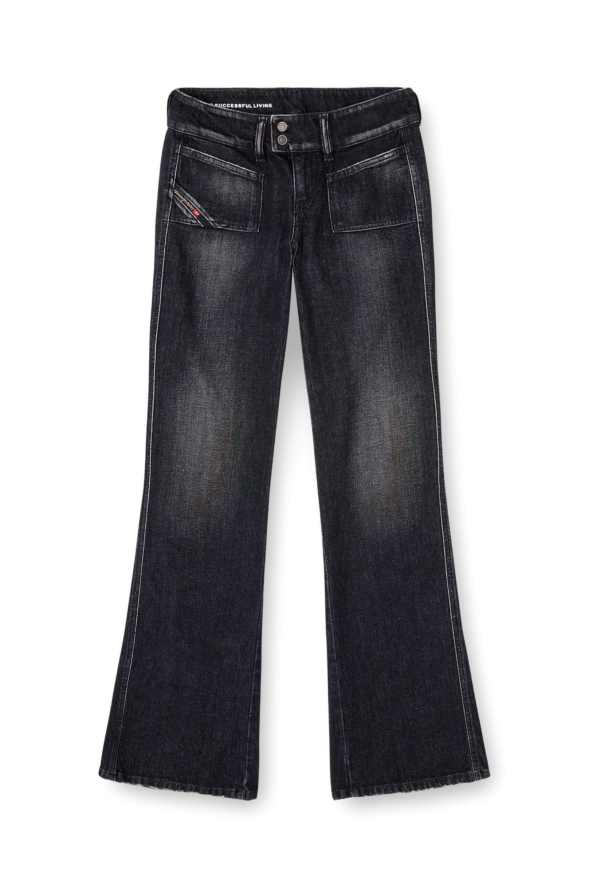 パンツ Archive 00s Diesel Fade Boots cut jeans Women's Bootcut Jeans | Black/Dark grey | Diesel D-Hush
