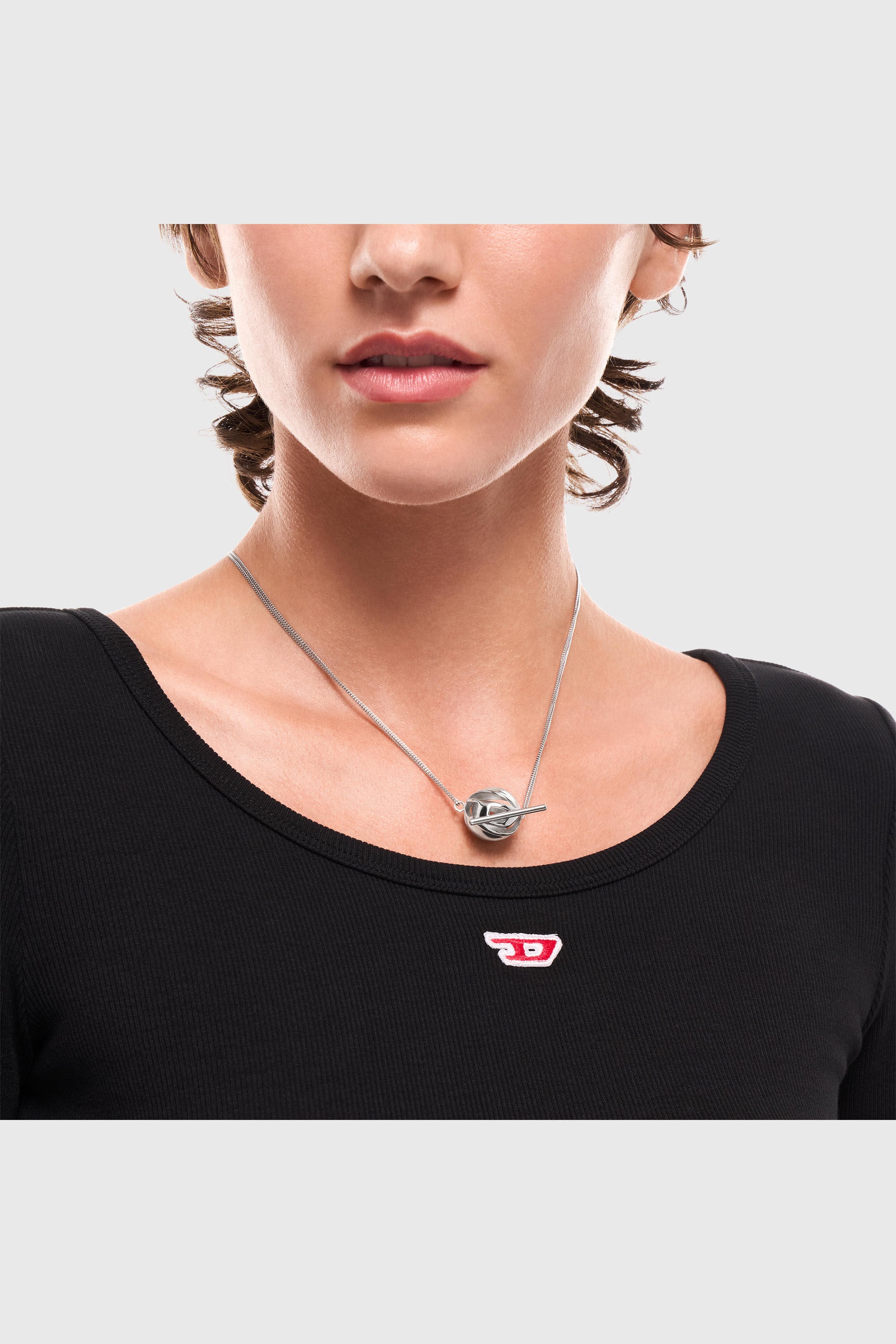 Diesel - DX1716040, Collar con colgante de acero inoxidable Unisex in Plateado - 4