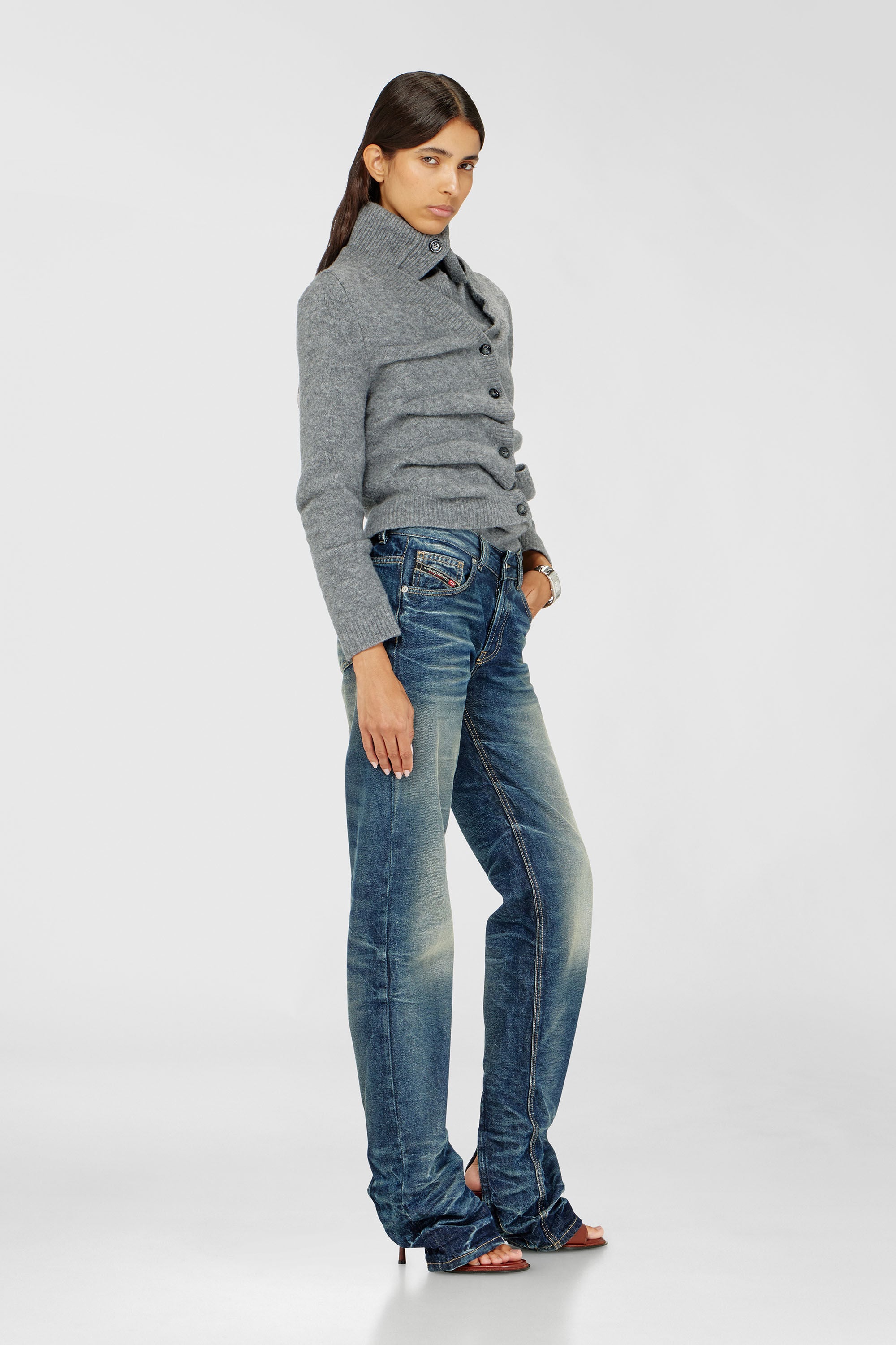 Diesel - Regular Jeans D-Heel 0DBFC Femme, Bleu moyen - Image 2