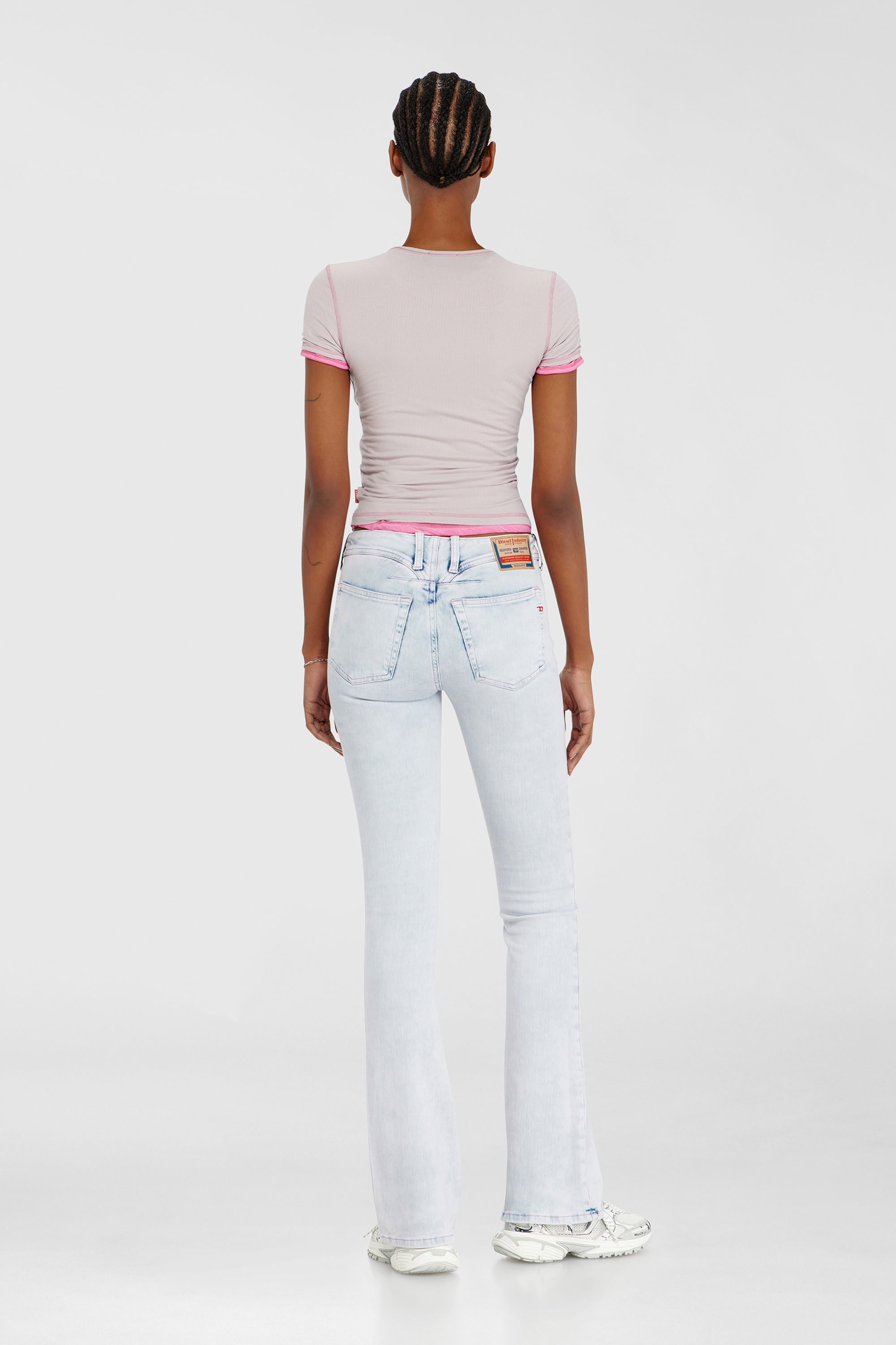 Diesel - Bootcut Jeans 1969 D-Ebbey 0HDBH Femme, Bleu Clair - Image 3