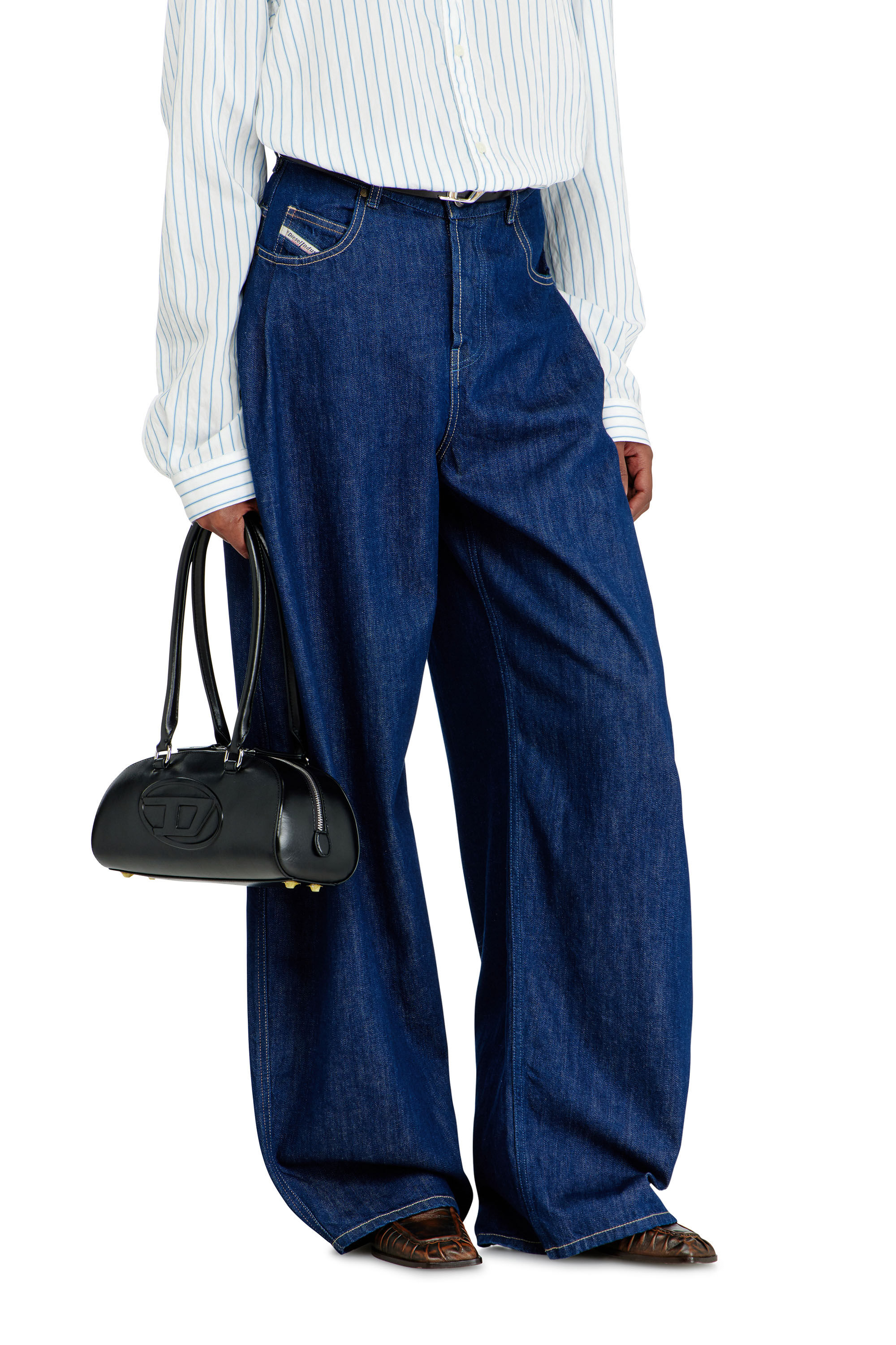 Diesel - Relaxed Jeans 1987 D-Khelz 09Q09 Femme, Bleu Fonc&eacute; - Image 7