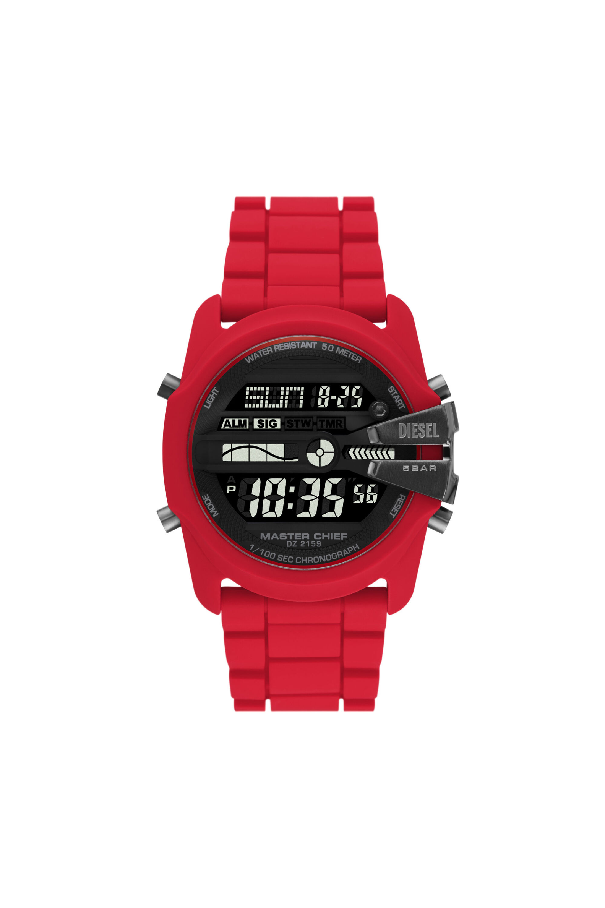 Diesel - DZ2159, Male's Master Chief Digital silicone watch in Red - 1