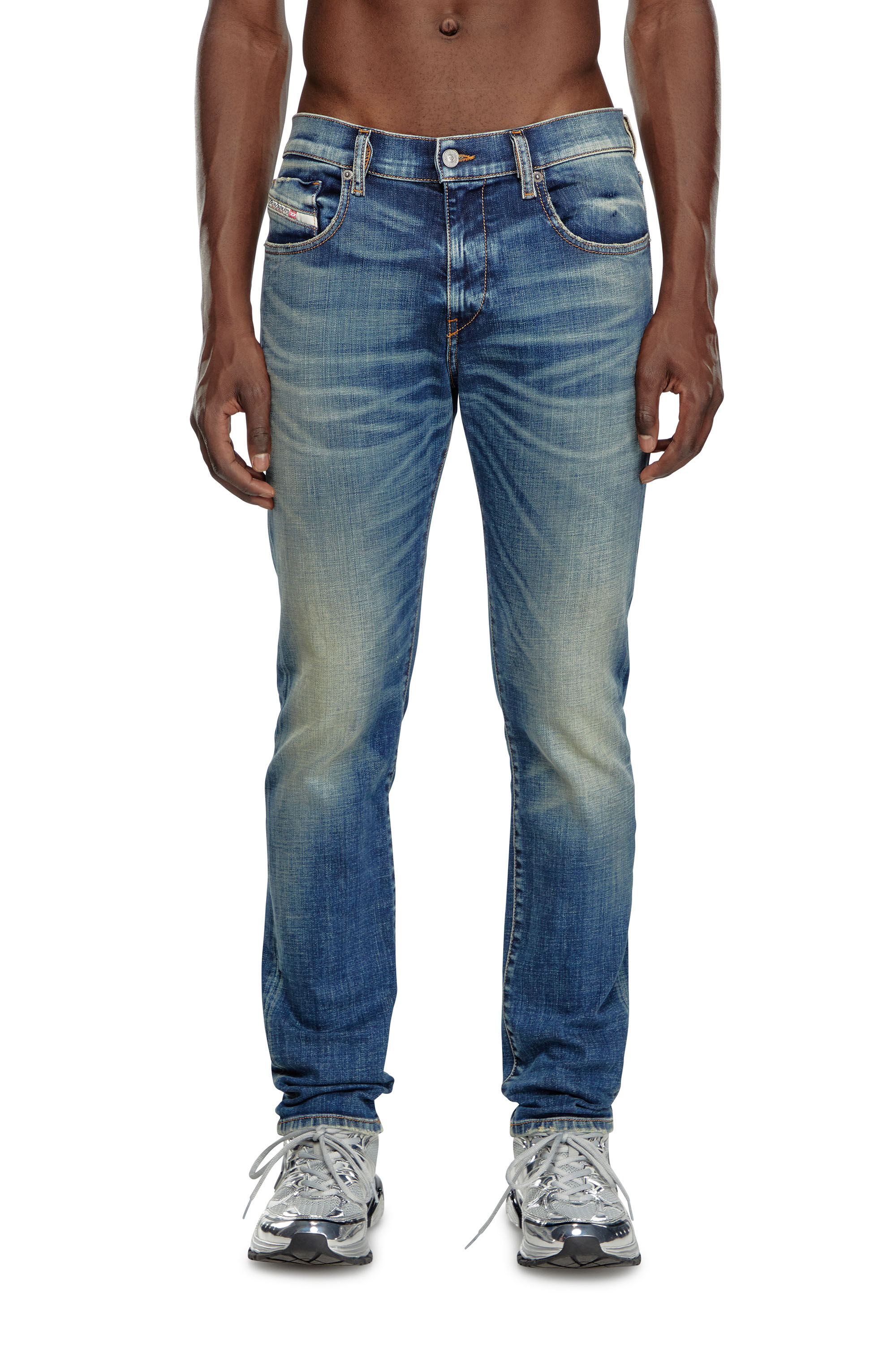 Diesel - Male's Slim Jeans 2019 D-Strukt 09J50, Medium Blue - 3