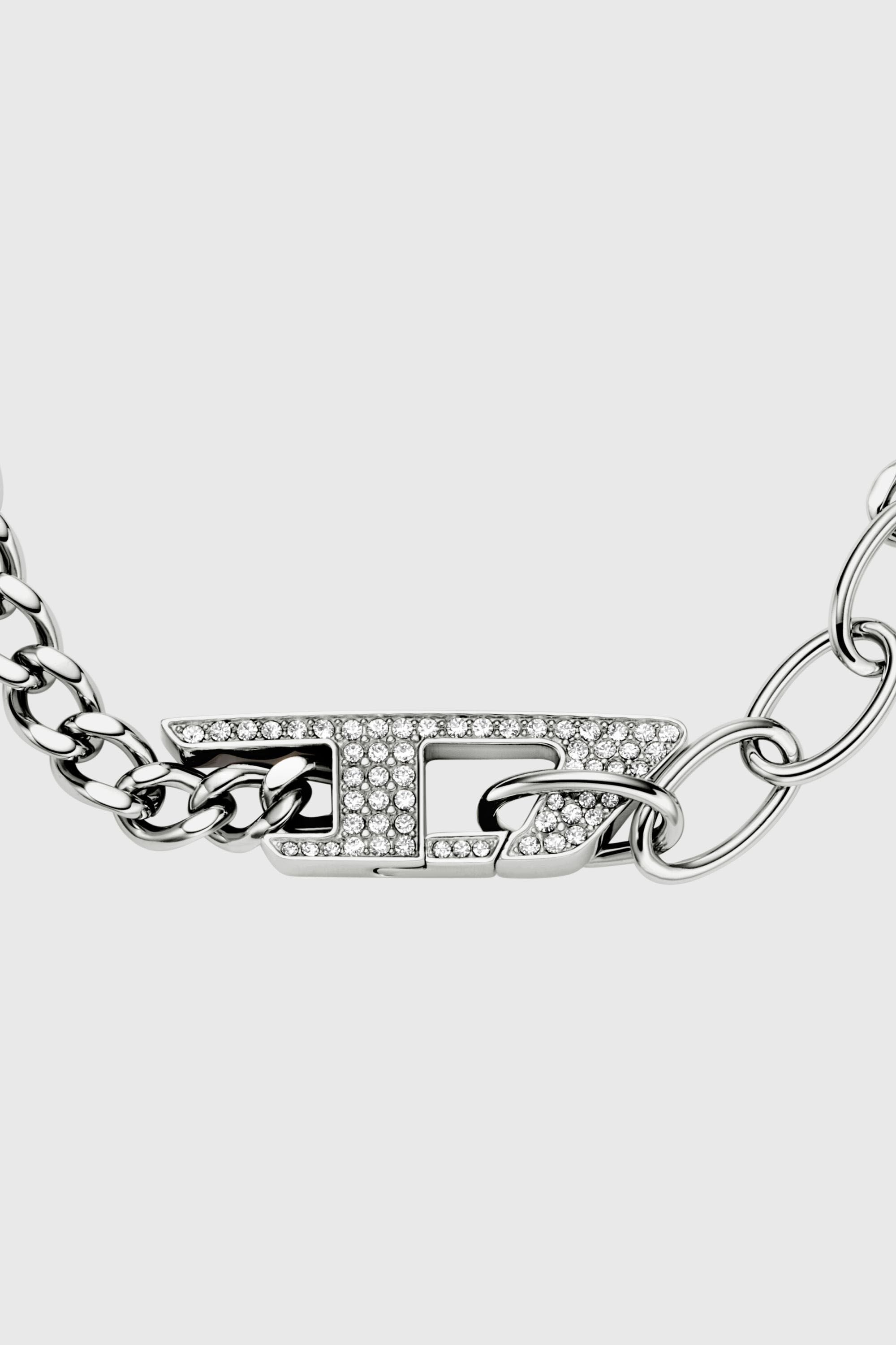 Diesel - DX1627040 JEWELLERY, Pulsera de cadena de acero inoxidable con brillo Unisex in Plateado - 2