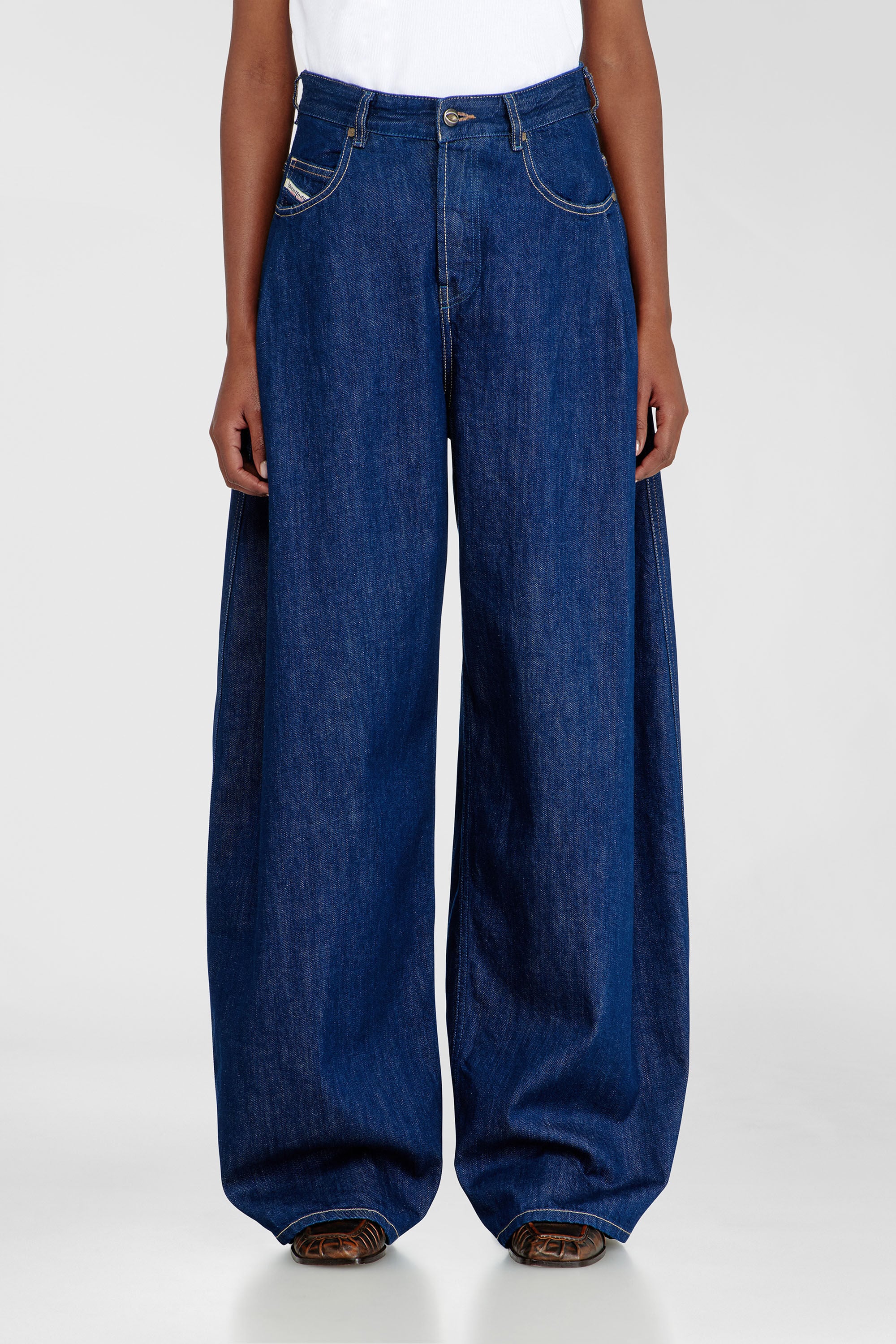 Diesel - Relaxed Jeans 1987 D-Khelz 09Q09 Mujer, Azul Oscuro - 4