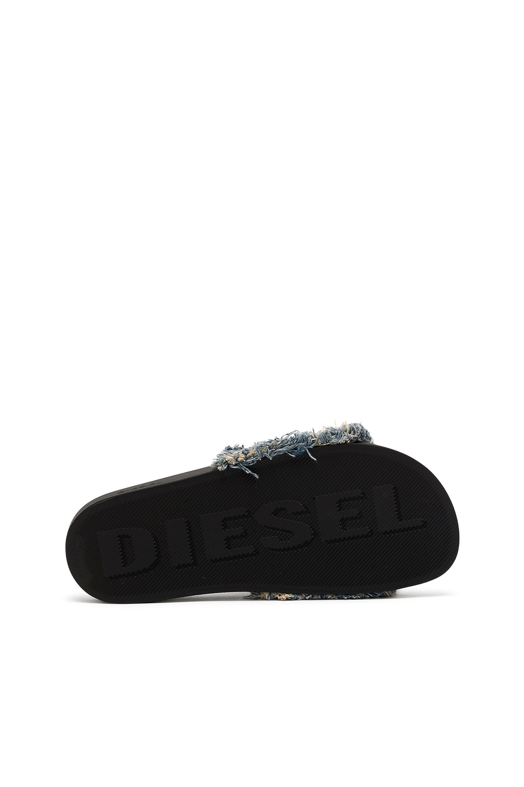 Diesel - SA-SLIDE D DENIM, Woman's Sa-Slide D-Fringed denim slides in Blue - 5