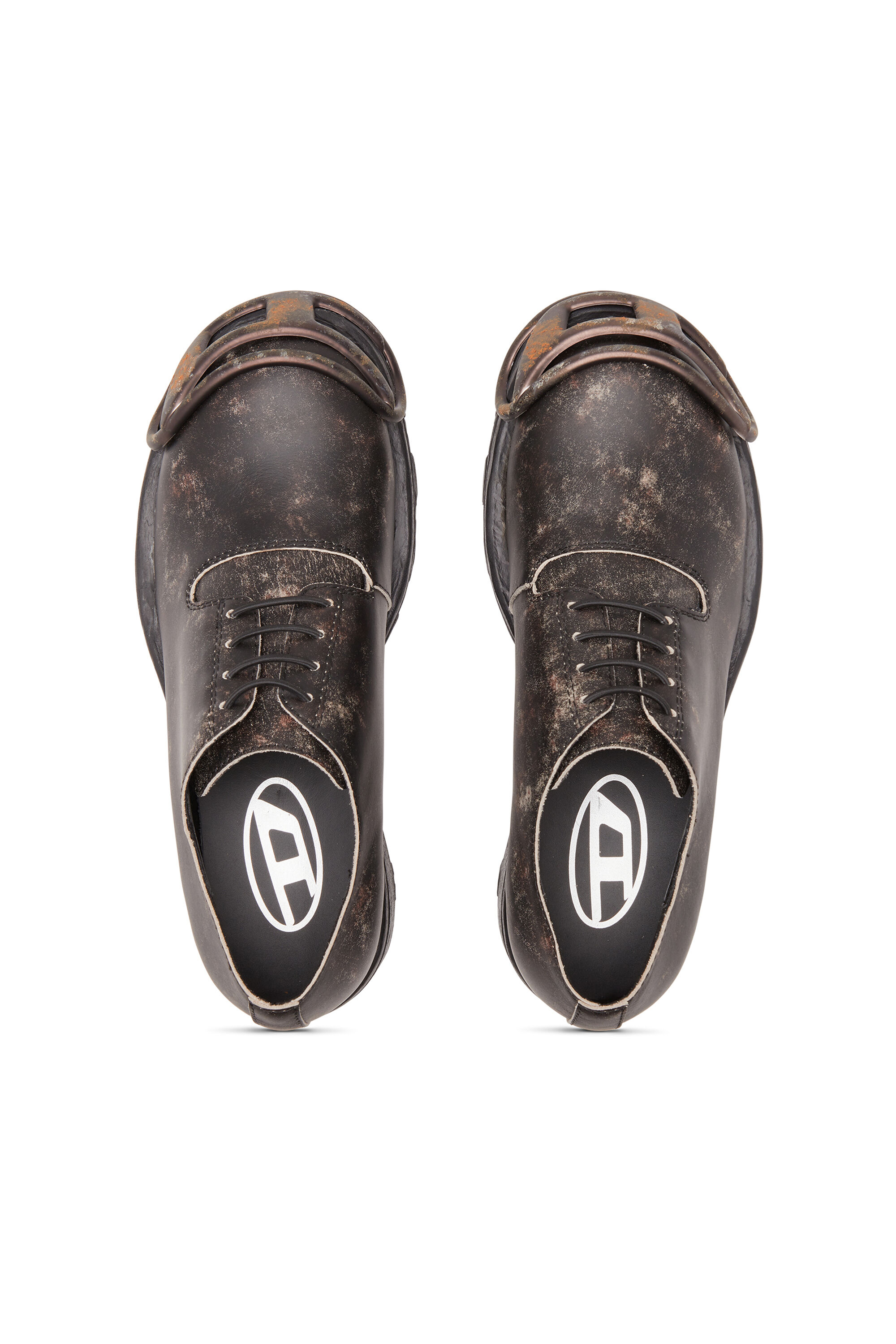 Diesel - D-HAMMER SO D, Male's D-Hammer-Derby shoes in treated leather in Dark Brown - 4