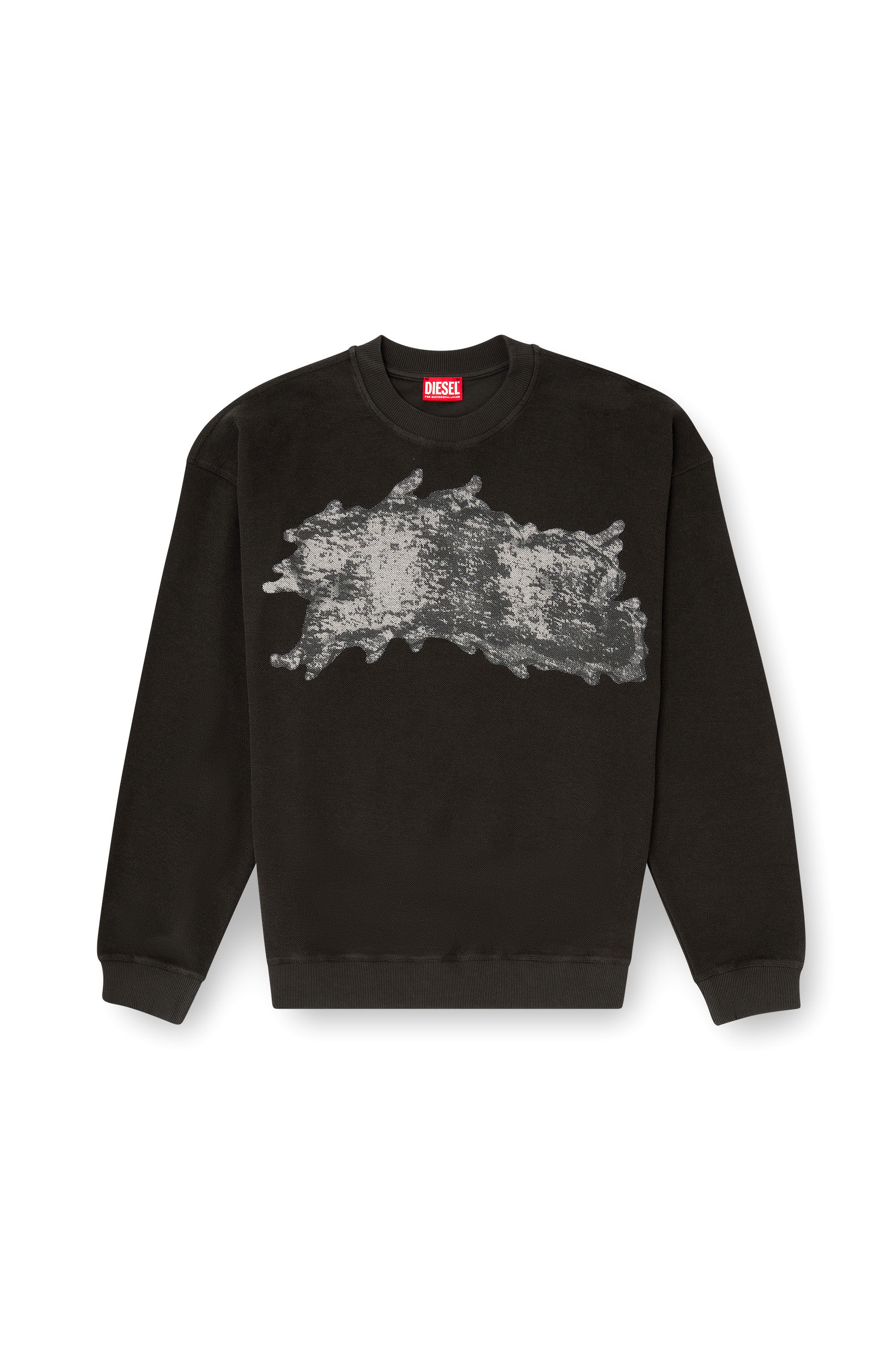 Diesel - S-VALENTIN-JMBV, Sweat-shirt avec imprimé graffiti Homme in Gris - 2