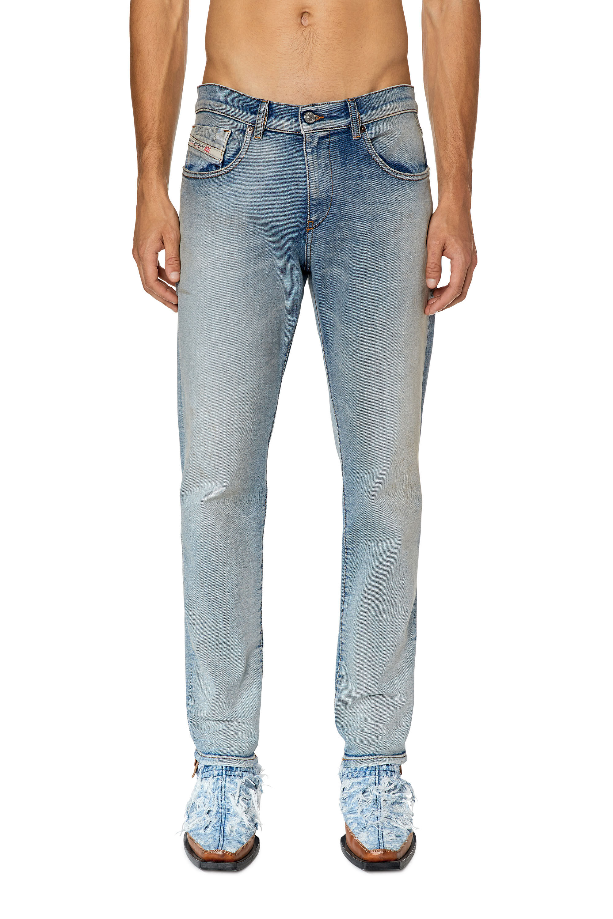 Diesel - Slim Jeans 2019 D-Strukt 09E84, Slim Jeans - 2019 D-Strukt Homme in Bleu - 3
