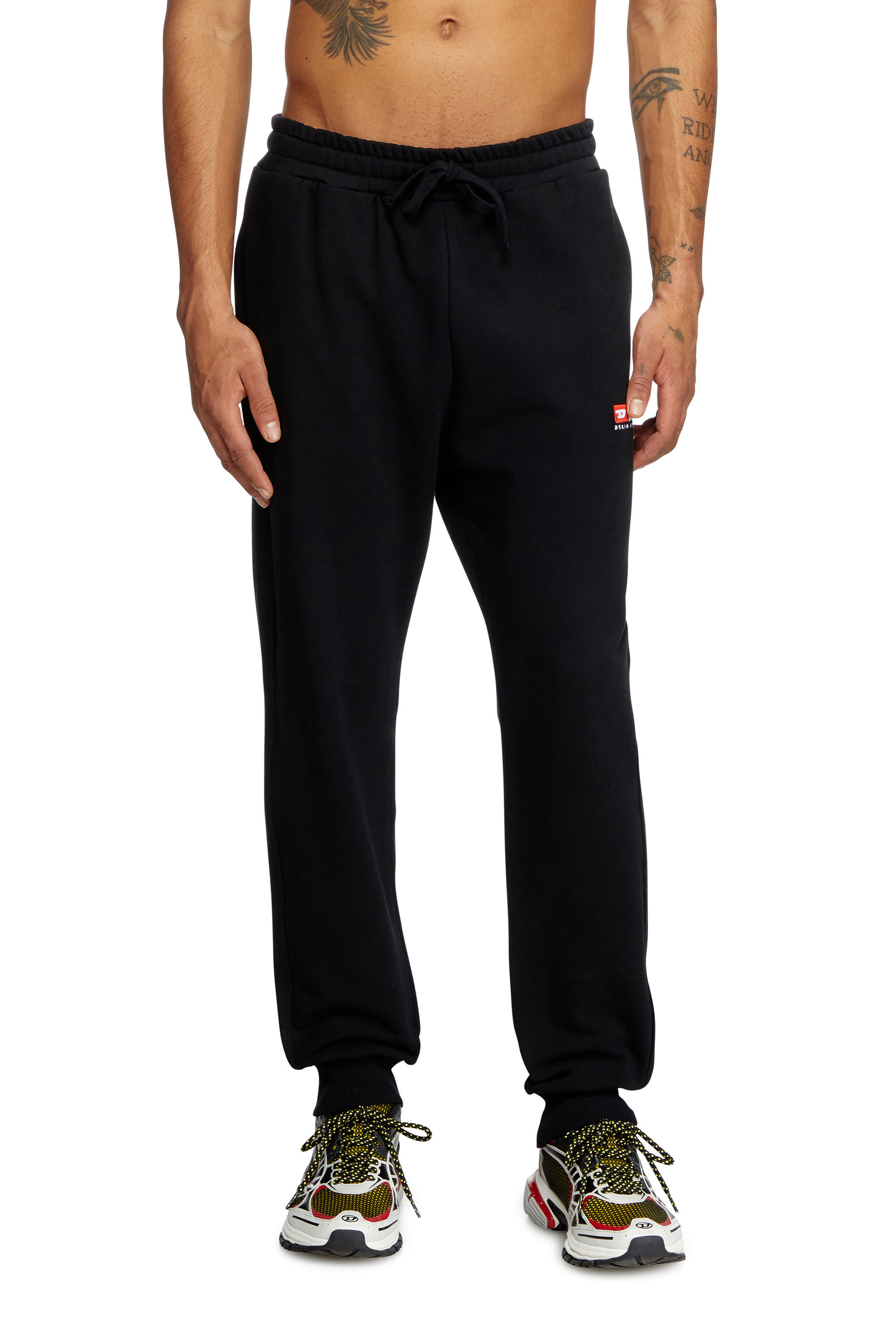 Diesel - P-TARY-DIV, Man's Sweatpants with logo embroidery in Black - 3