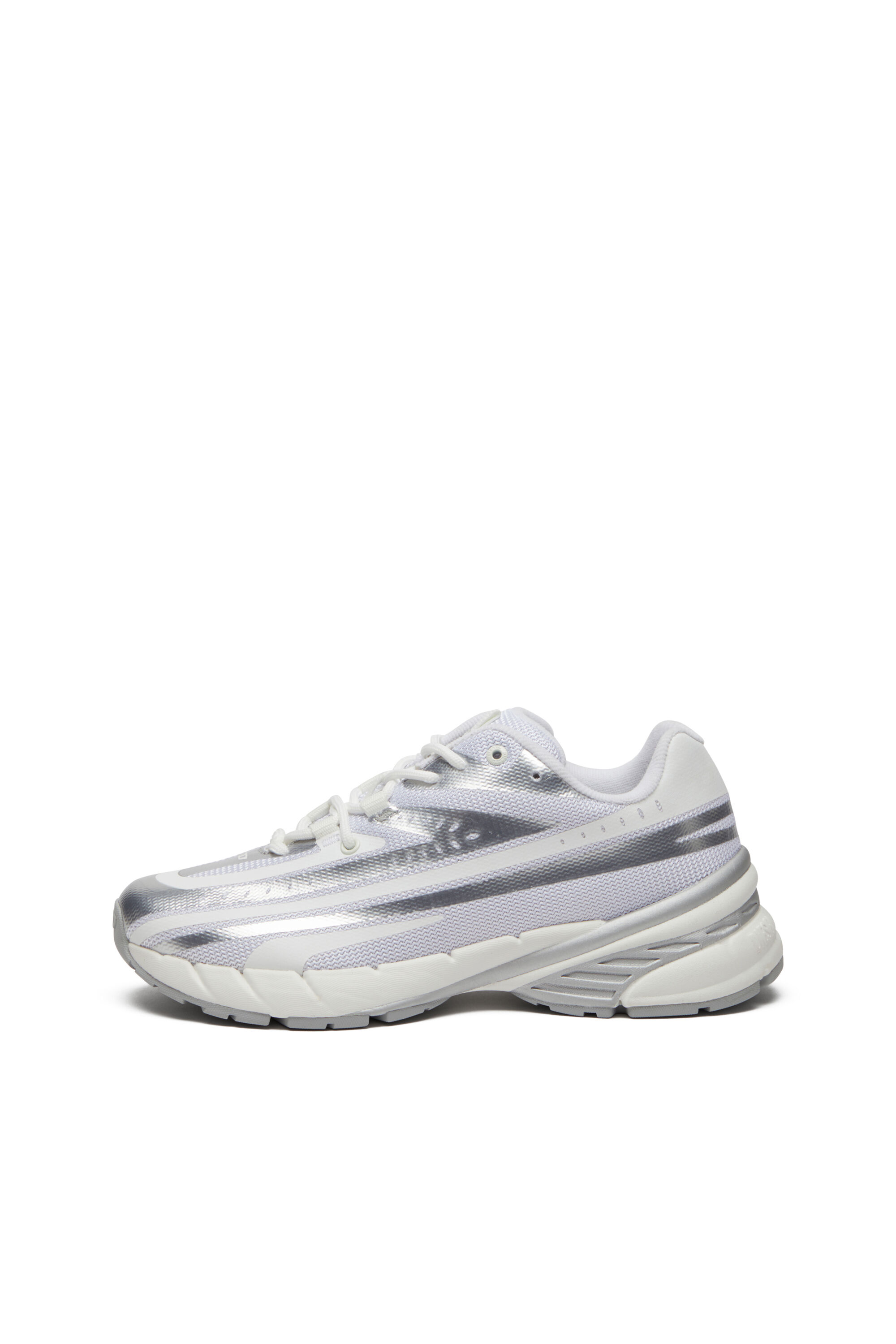 Diesel - D-AIRSPEED LOW W, Woman's D-Airspeed-Sneakers in coated metallic mesh in White - 7