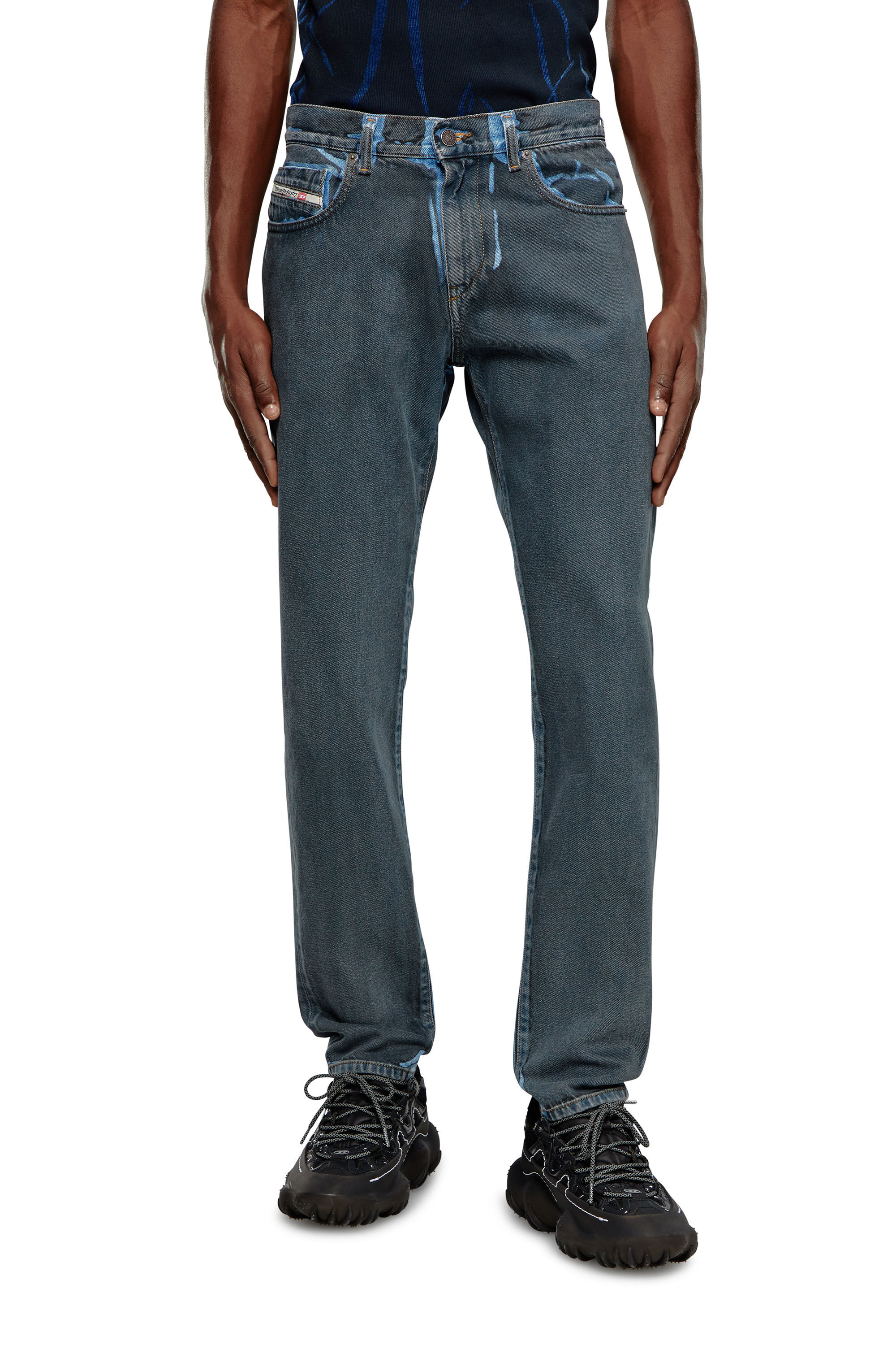 Diesel - Slim Jeans 2019 D-Strukt 09I47 Homme, Noir/Gris foncé - Image 3