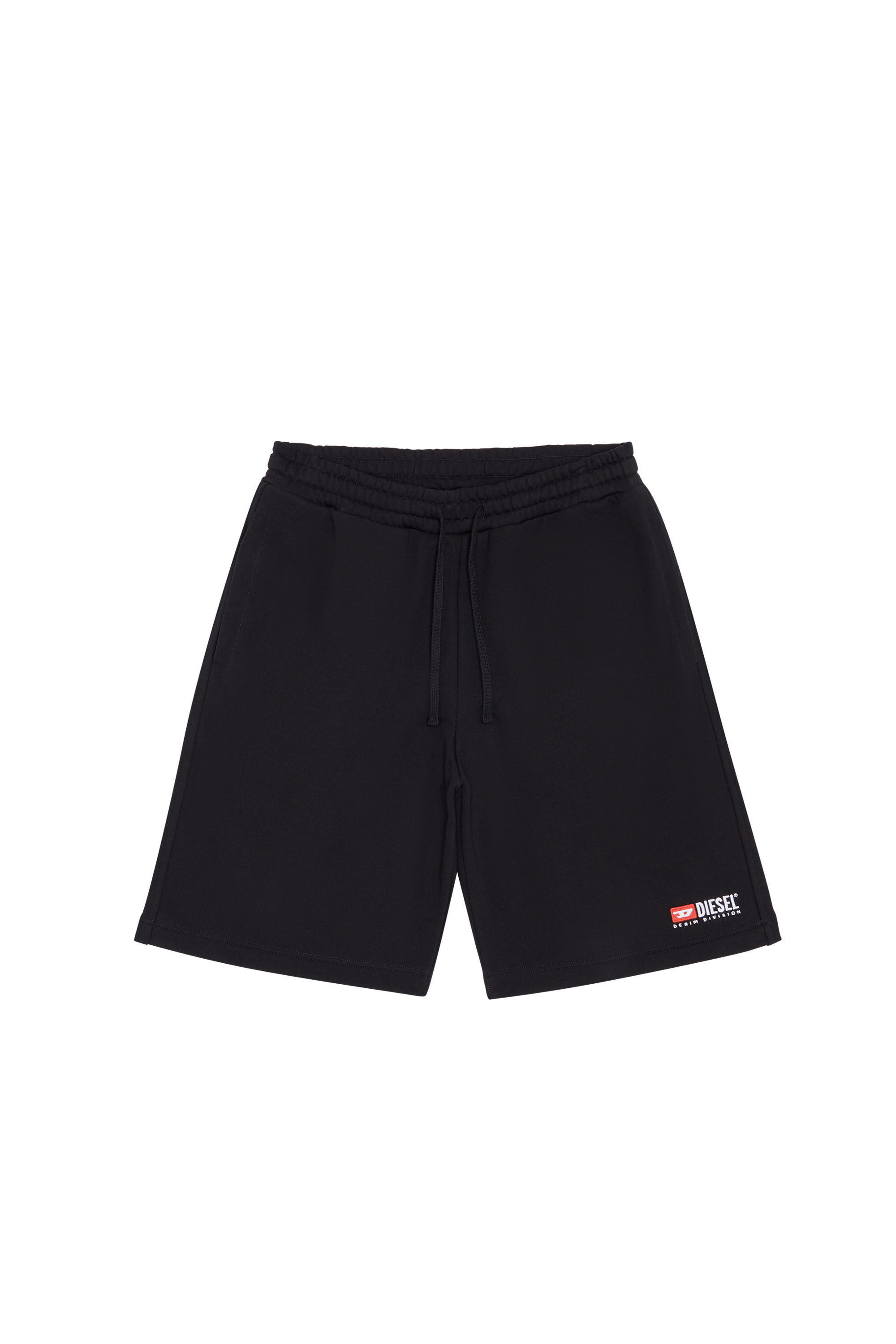 Diesel - P-CROWN-DIV, Man's Sweat shorts with logo embroidery in Black - 2