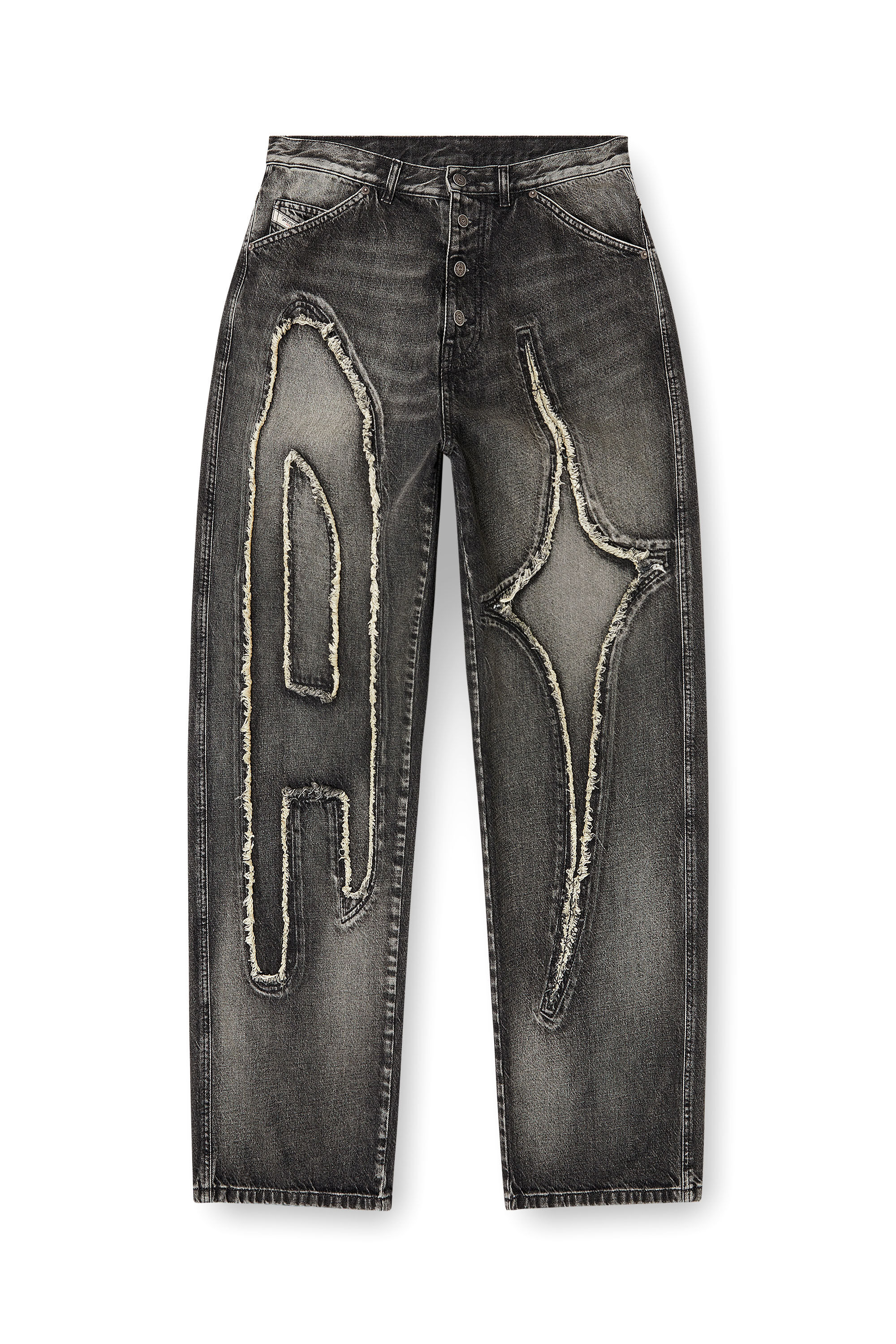 パンツ DIESEL archive straight denim swag Women's Straight Jeans | Regular Waist D-ThugClub | Black/Dark