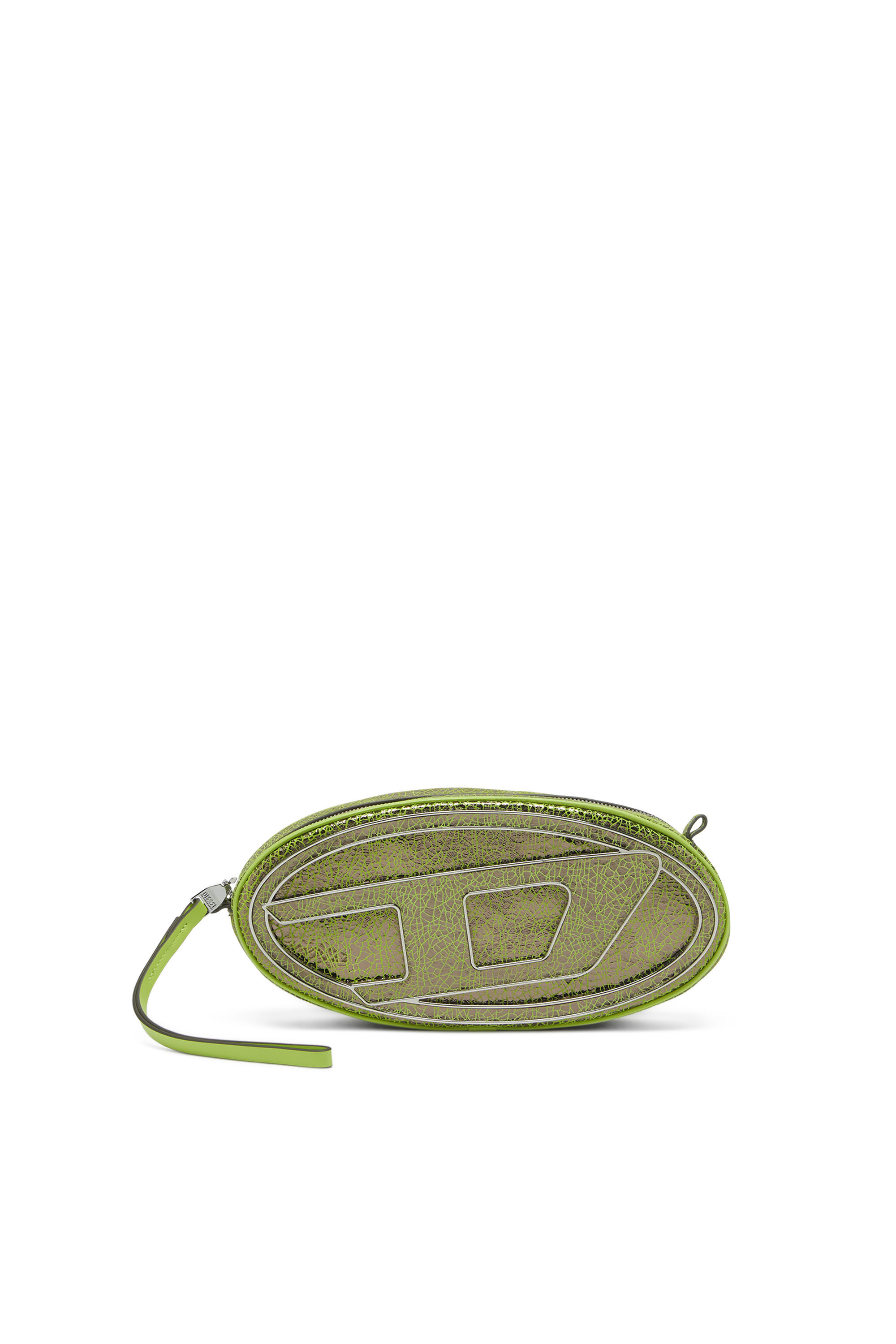 Diesel - 1DR-POUCH, 1DR-Pouch - Sac à bandoulière en cuir craquelé Femme in Vert - 1