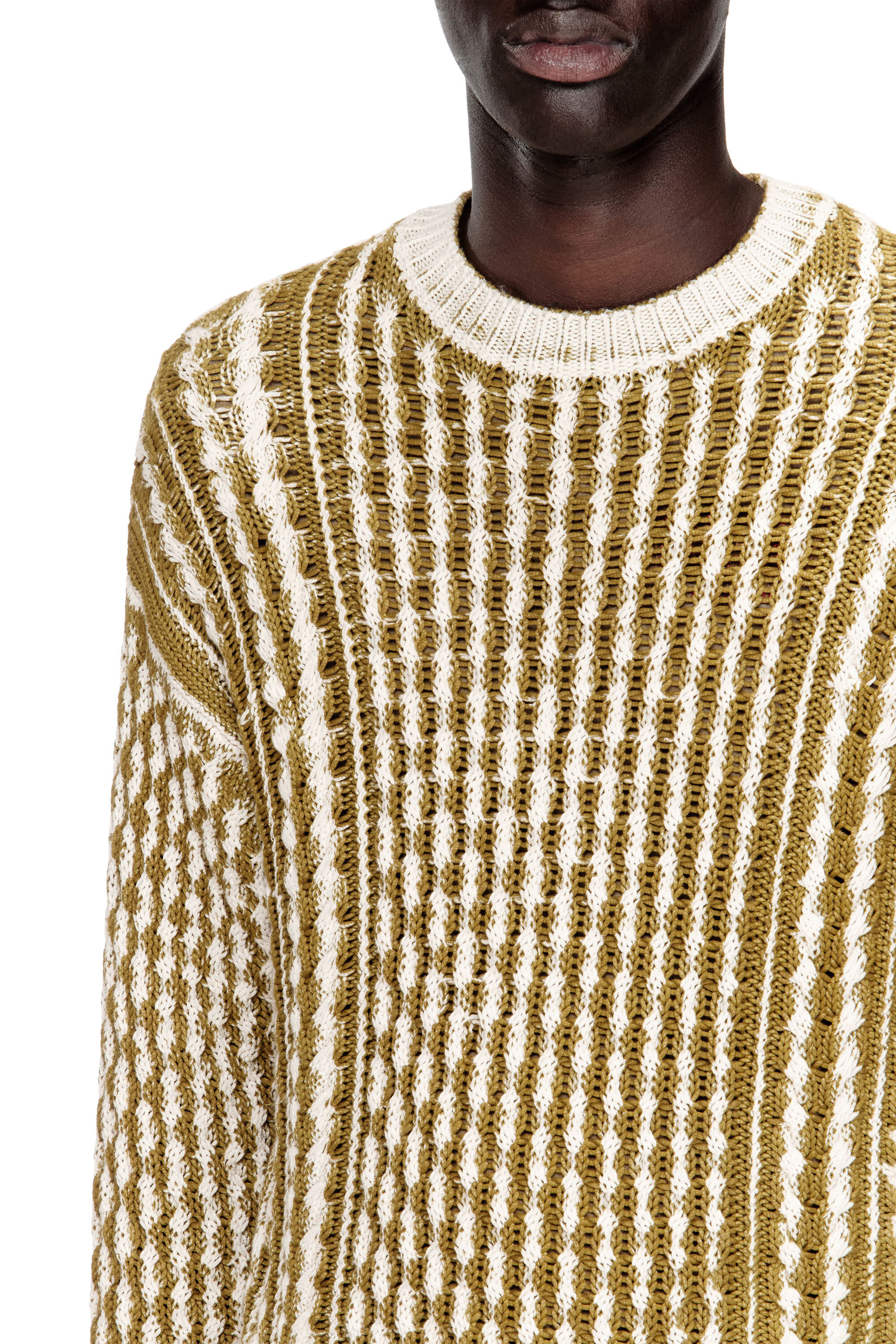 Men's Reverse-print cable-knit jumper | Multicolor | Diesel