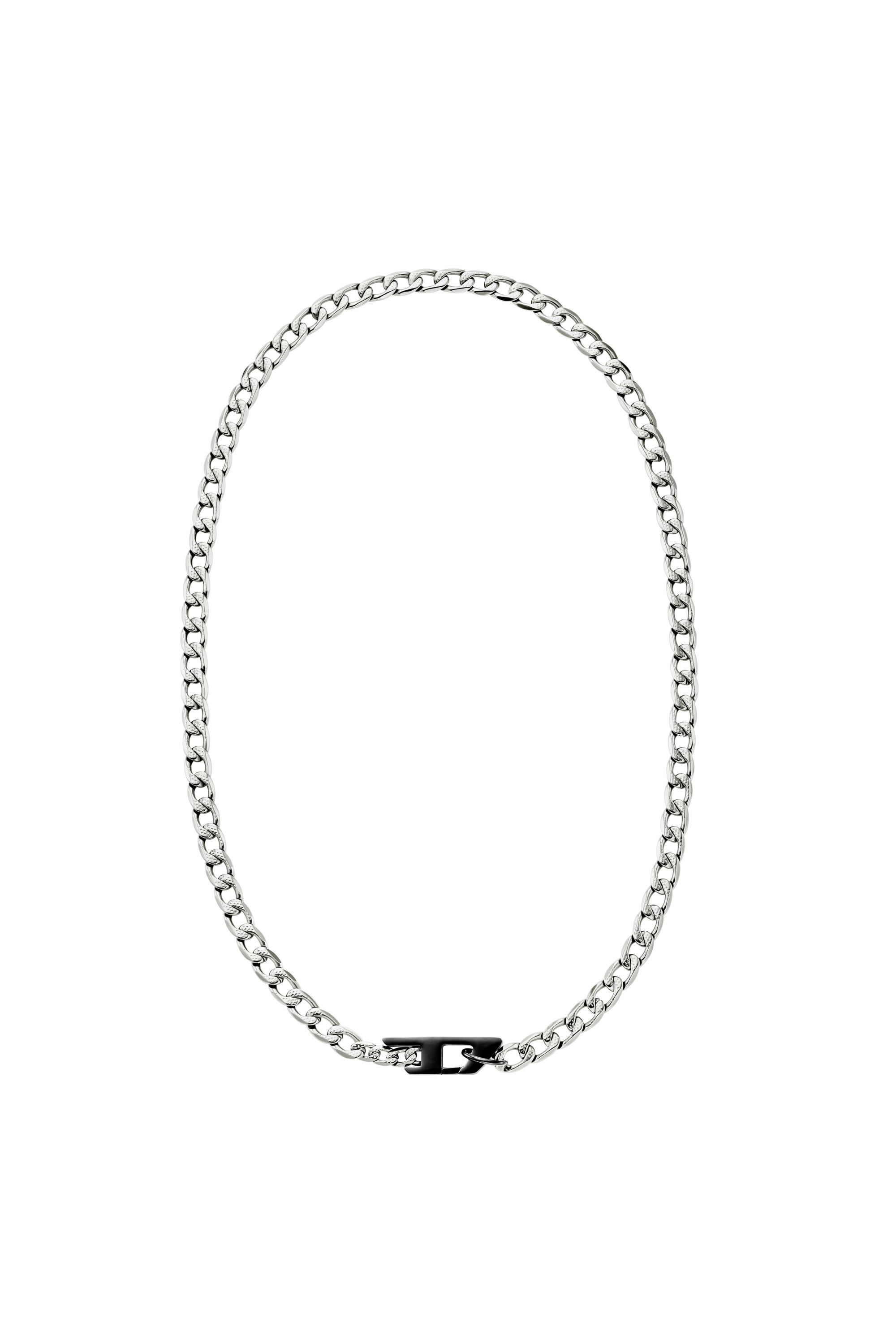 Women's Two-tone stainless steel chain necklace | Silver