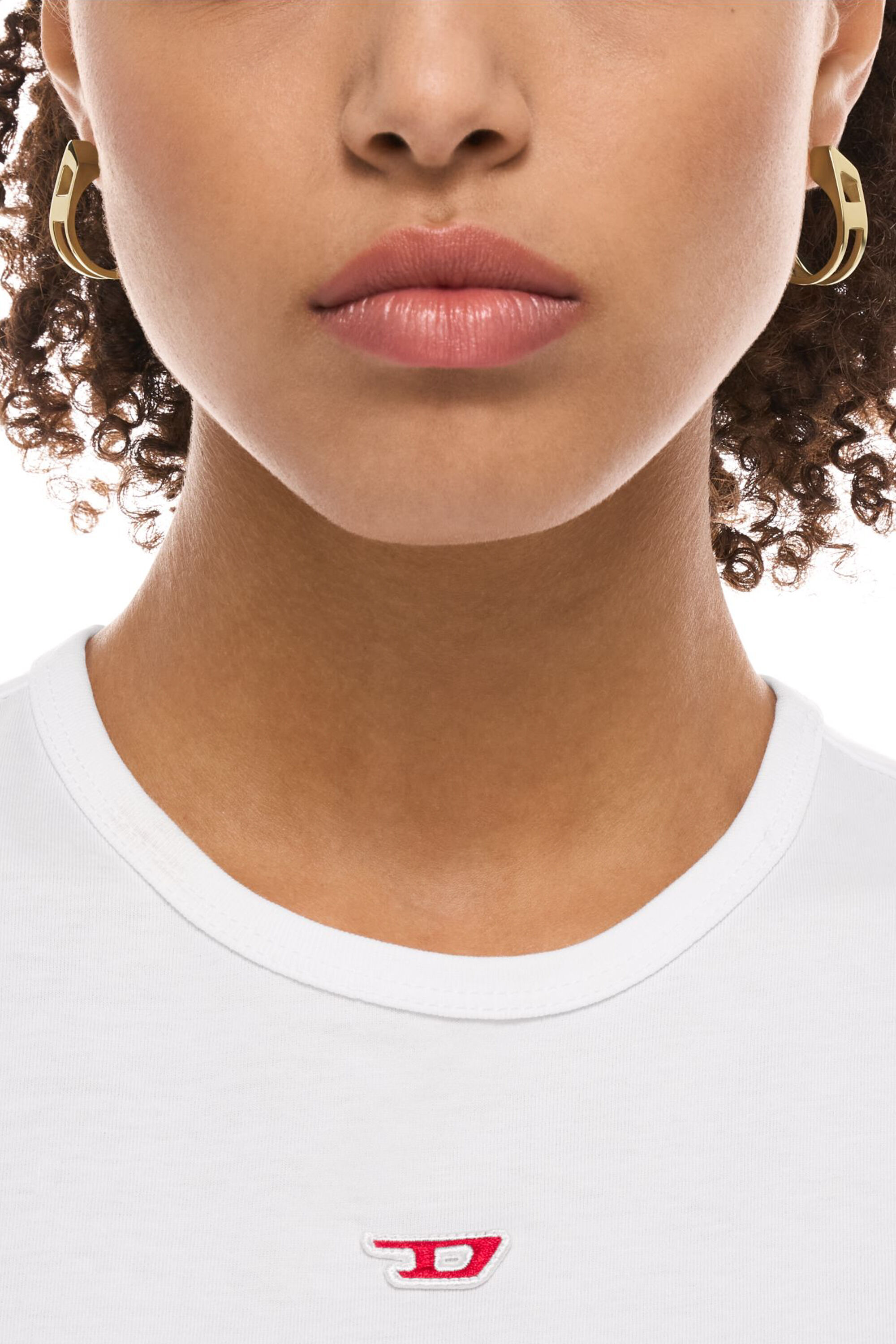 Diesel - DX1671710 JEWELLERY, Pendientes de aro de acero inoxidable con ba&ntilde;o dorado Unisex in Dorado - 4