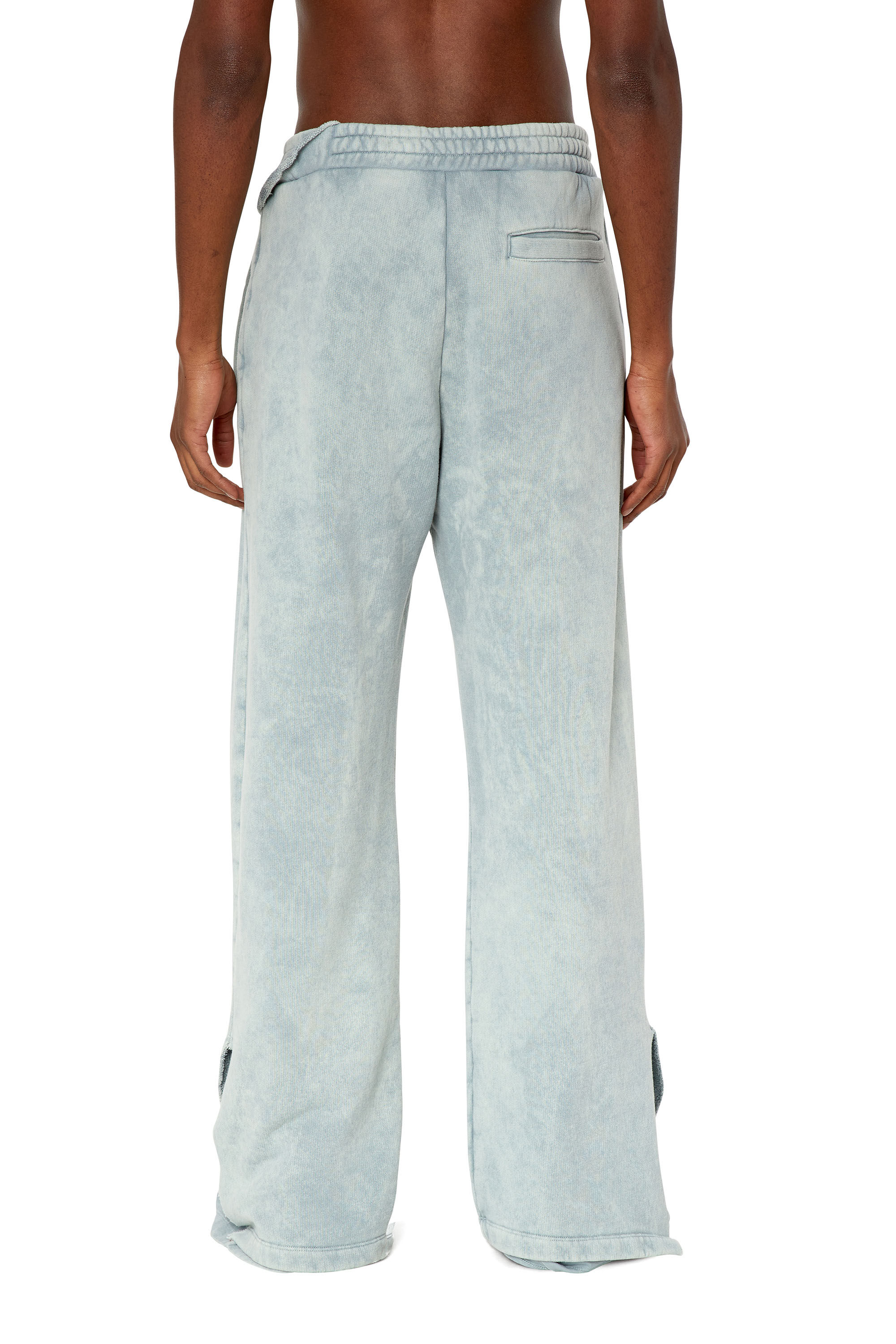 Diesel - P-TOPPAL, Male's Flared double-layer sweatpants in Light Grey - 5