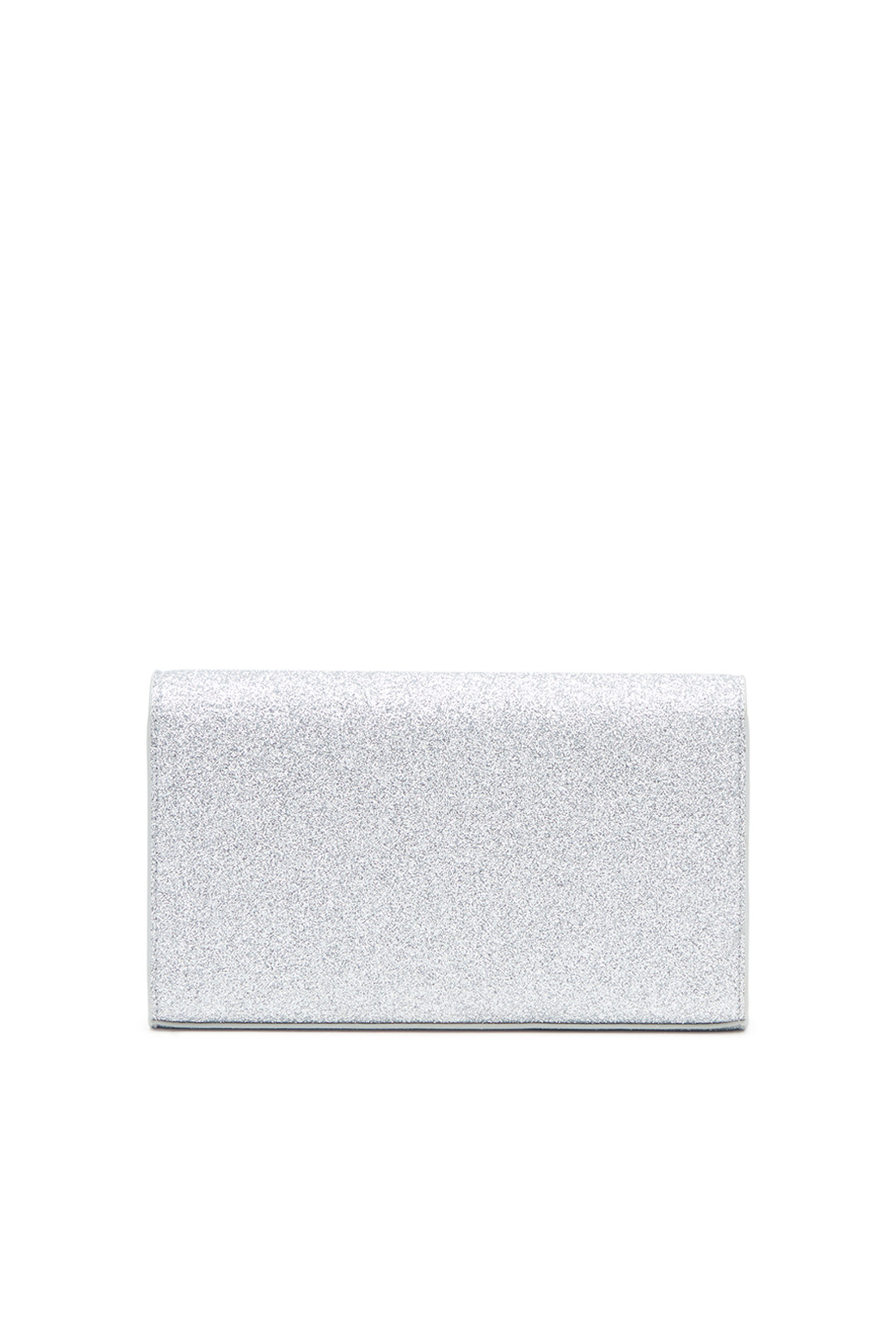Diesel - 1DR WALLET STRAP, Female's Wallet bag in glitter fabric in Silver - 2