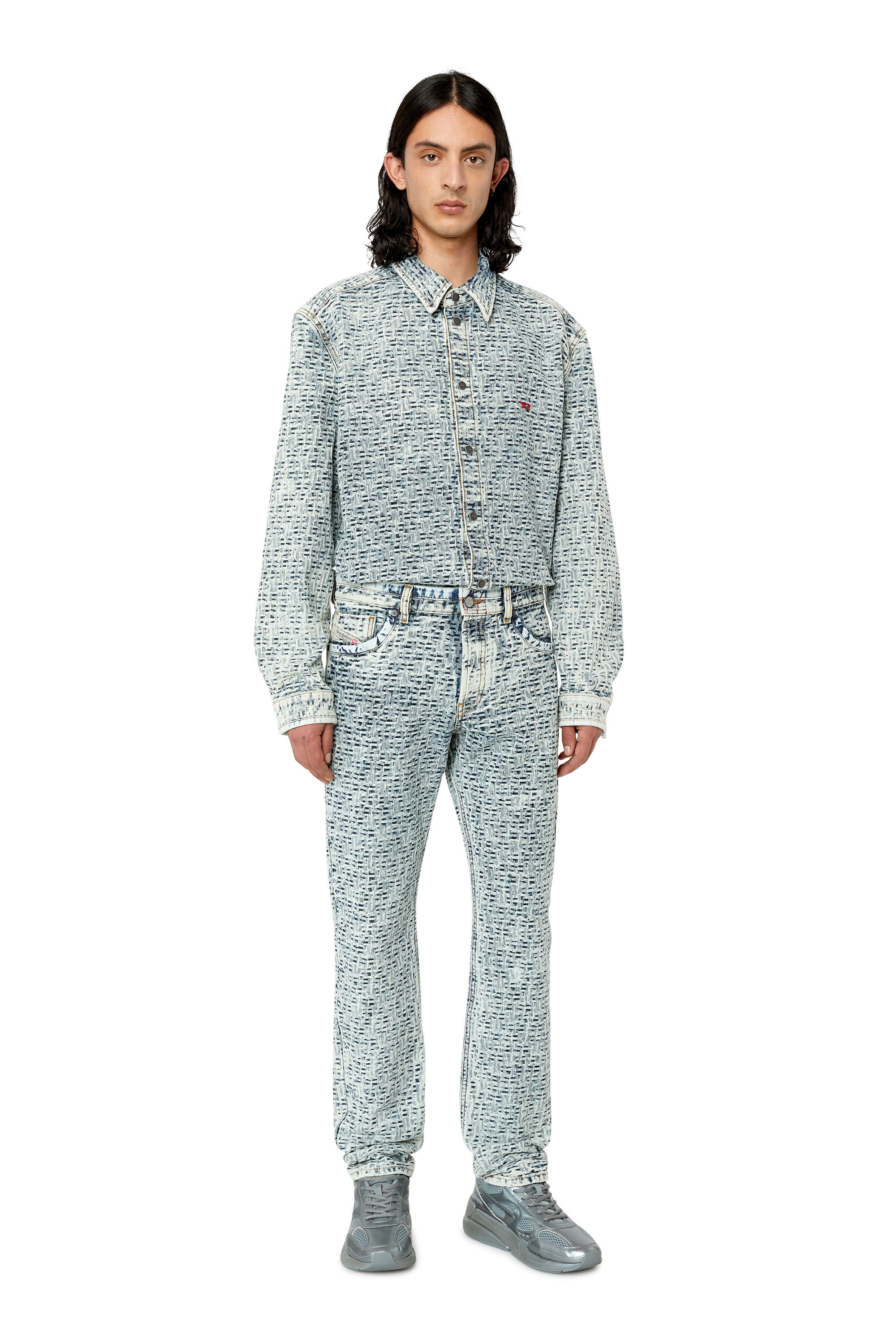 Diesel - D-SIMPLY-OVER-SP, Male's Monogram denim shirt in Light Blue - 1