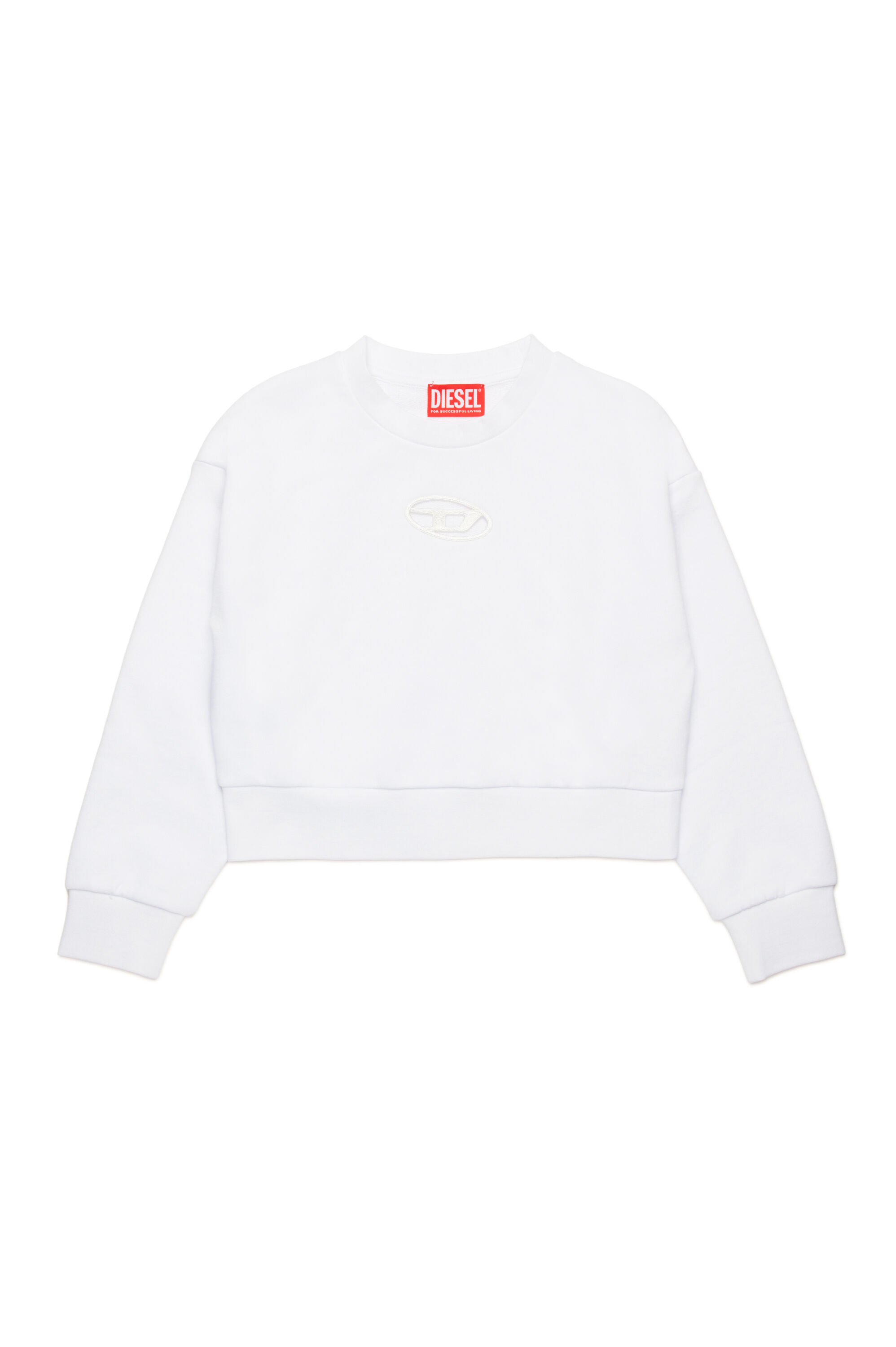 Diesel - STRASLIUM, Female's Sweatshirt with Oval D cutout in White - 1
