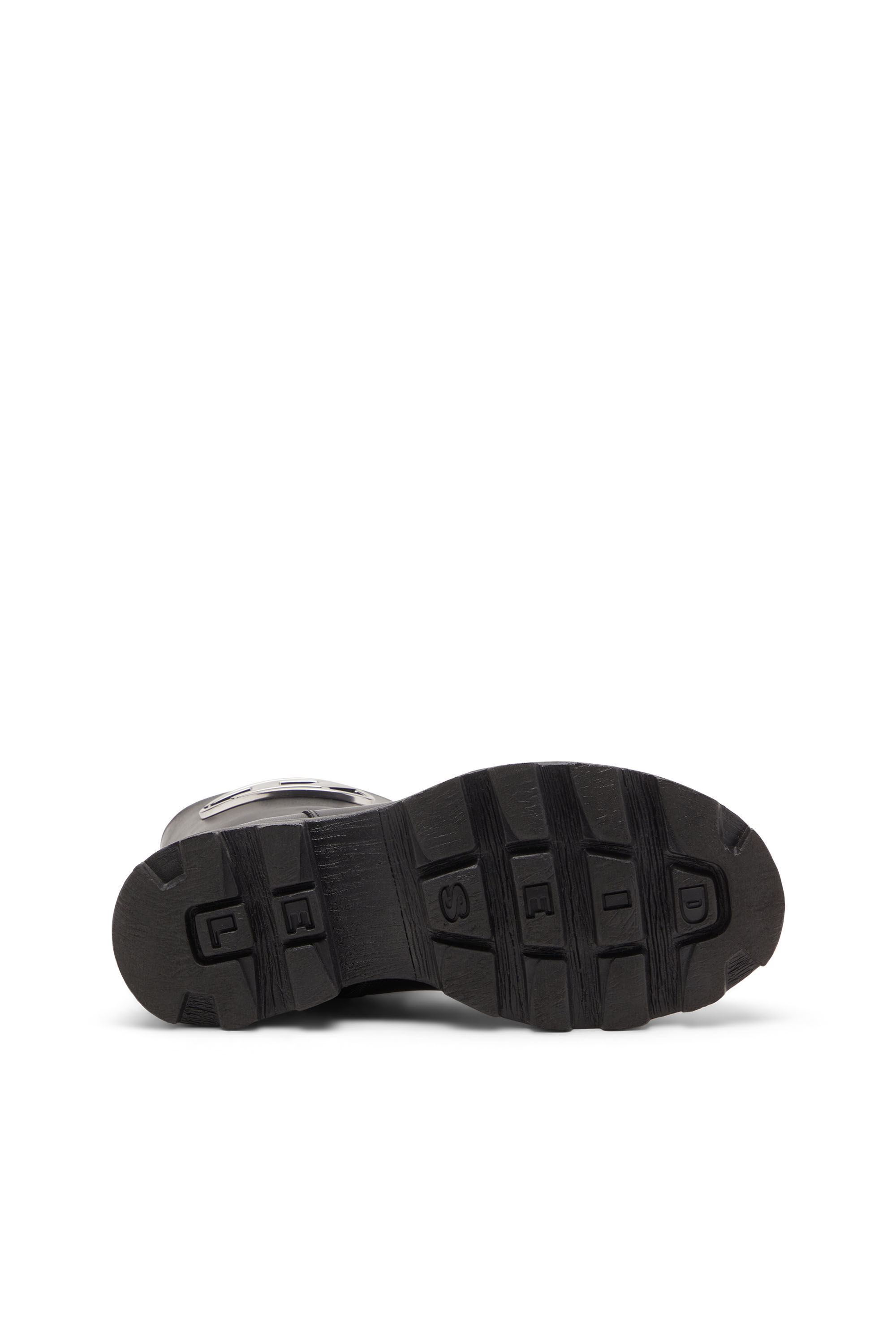 Diesel - D-HAMMER BKR D W, D-Hammer-Bottes de motard en cuir brillant Femme in Noir - 5