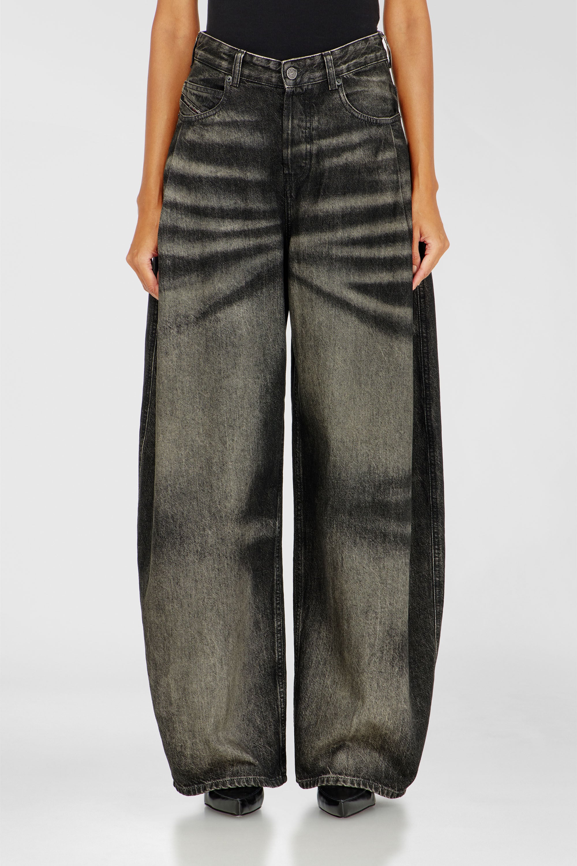 Women's Relaxed Jeans | High Waist 1987 D-Khelz | Black/Dark grey