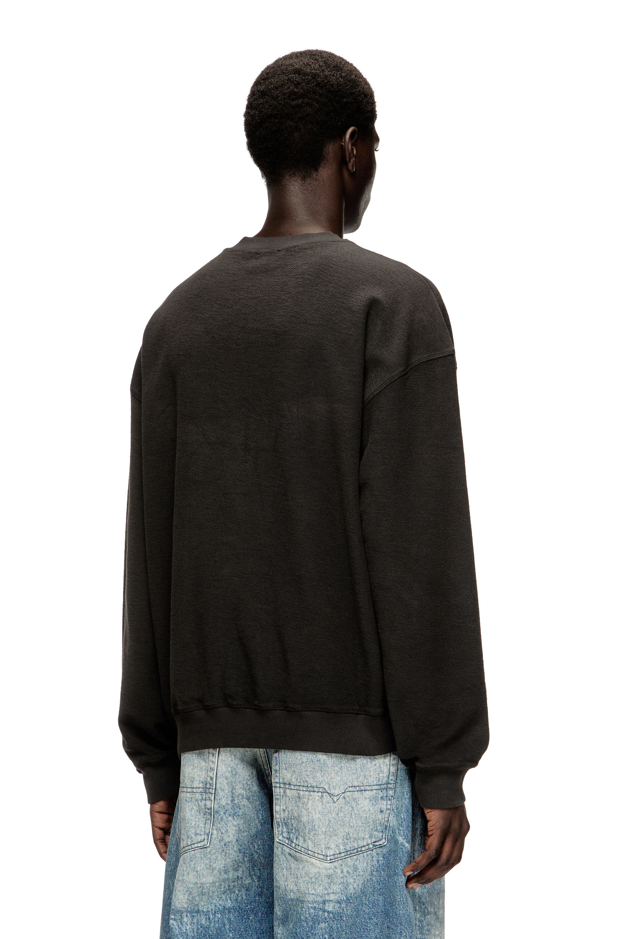 Diesel - S-VALENTIN-JMBV, Sweat-shirt avec imprimé graffiti Homme in Gris - 4