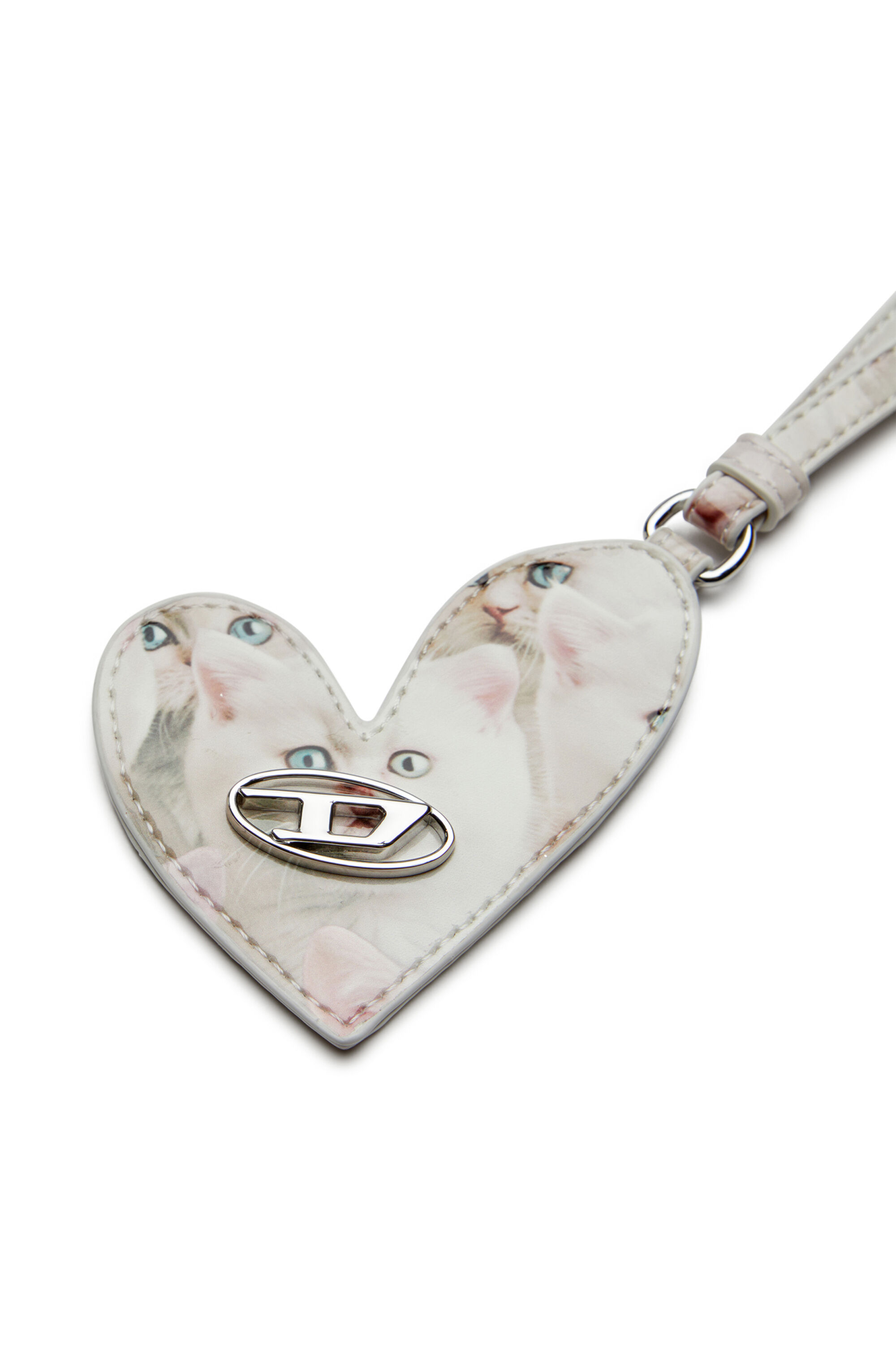 Diesel - PLAY MIRROR, Female's Heart keychain in White - 3