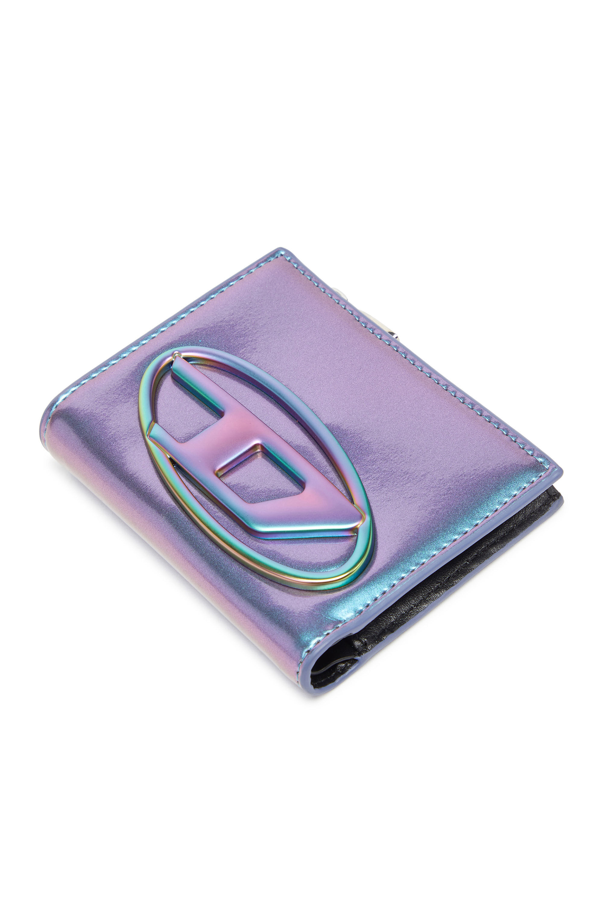 Diesel - 1DR BI-FOLD ZIP II, Female's Small iridescent wallet in Azure - 4