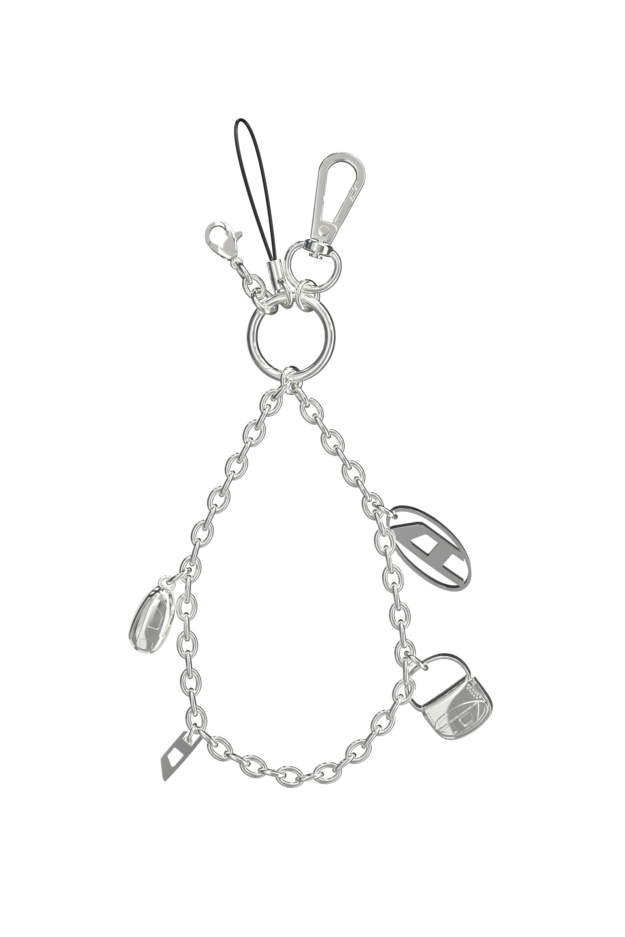 Women's Phone Charm & Charm Holder & Dust Plug | Silver | Diesel