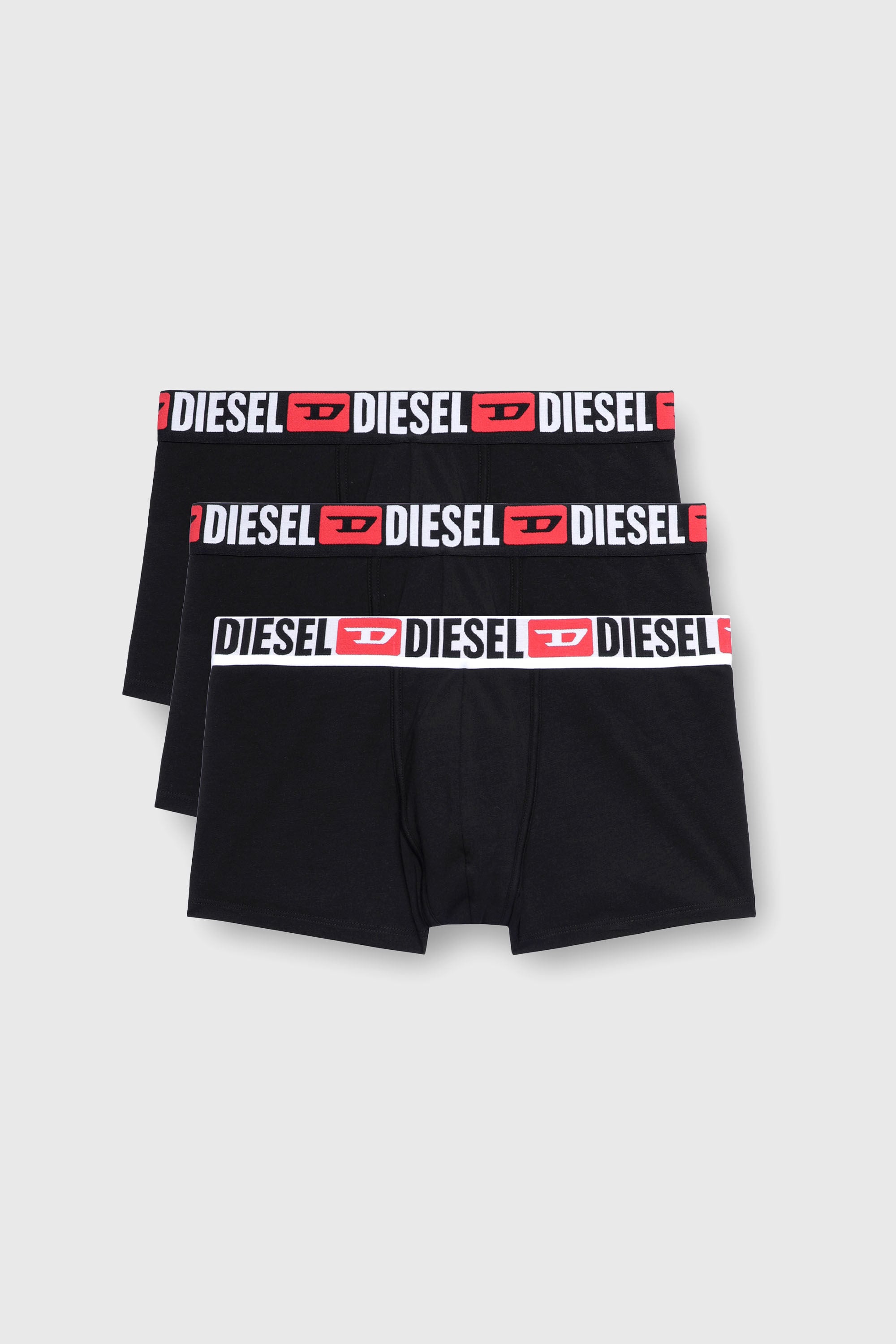 Diesel - UMBX-DAMIENTHREEPACK, Paquete de tres calzoncillos b&oacute;xer con logotipo en la cintura Hombre in Negro - 4