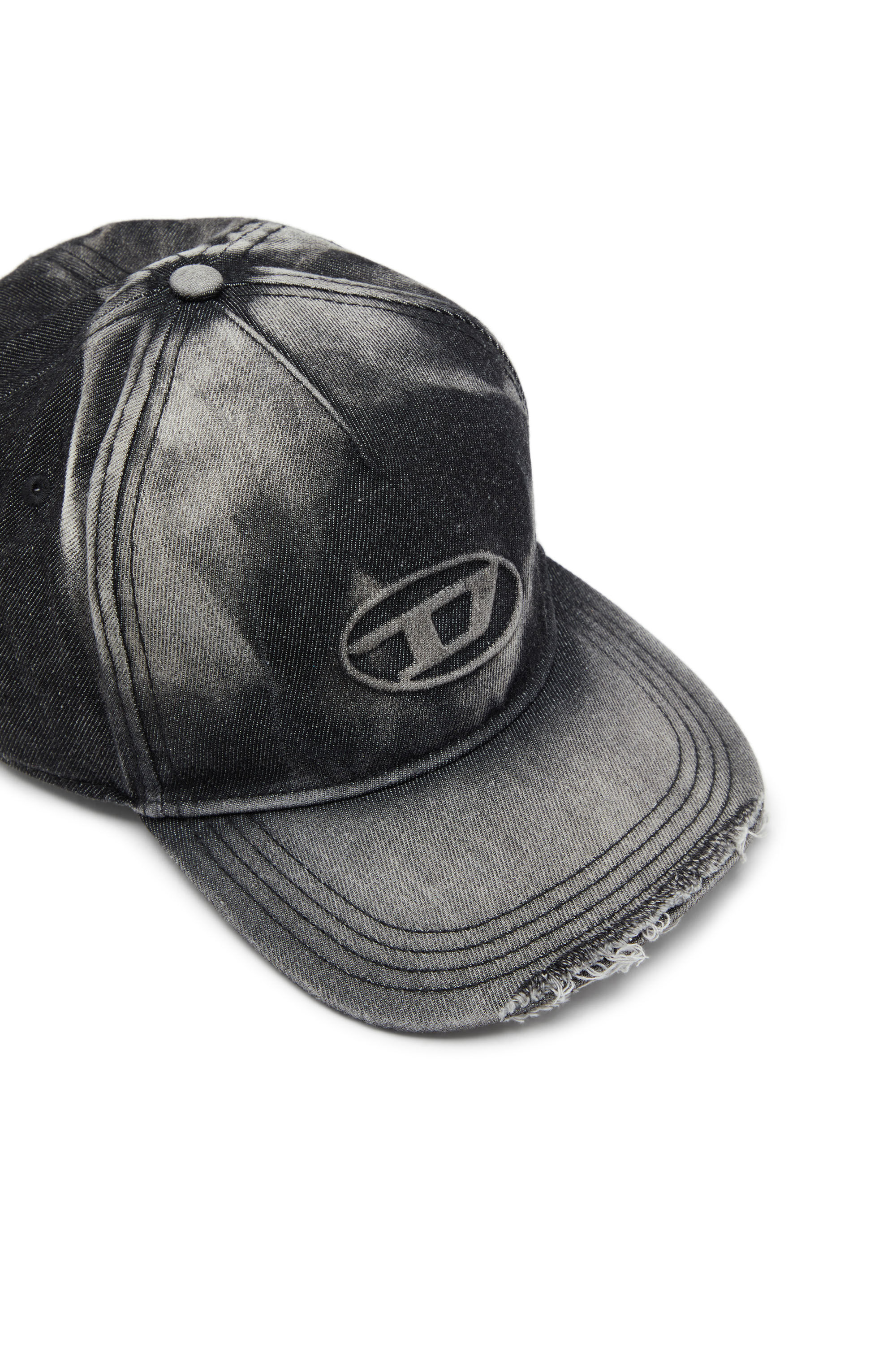 DIESEL C-SEYMON キャップ C-SEYMON Man: Baseball cap in treated denim, D logo | Diesel