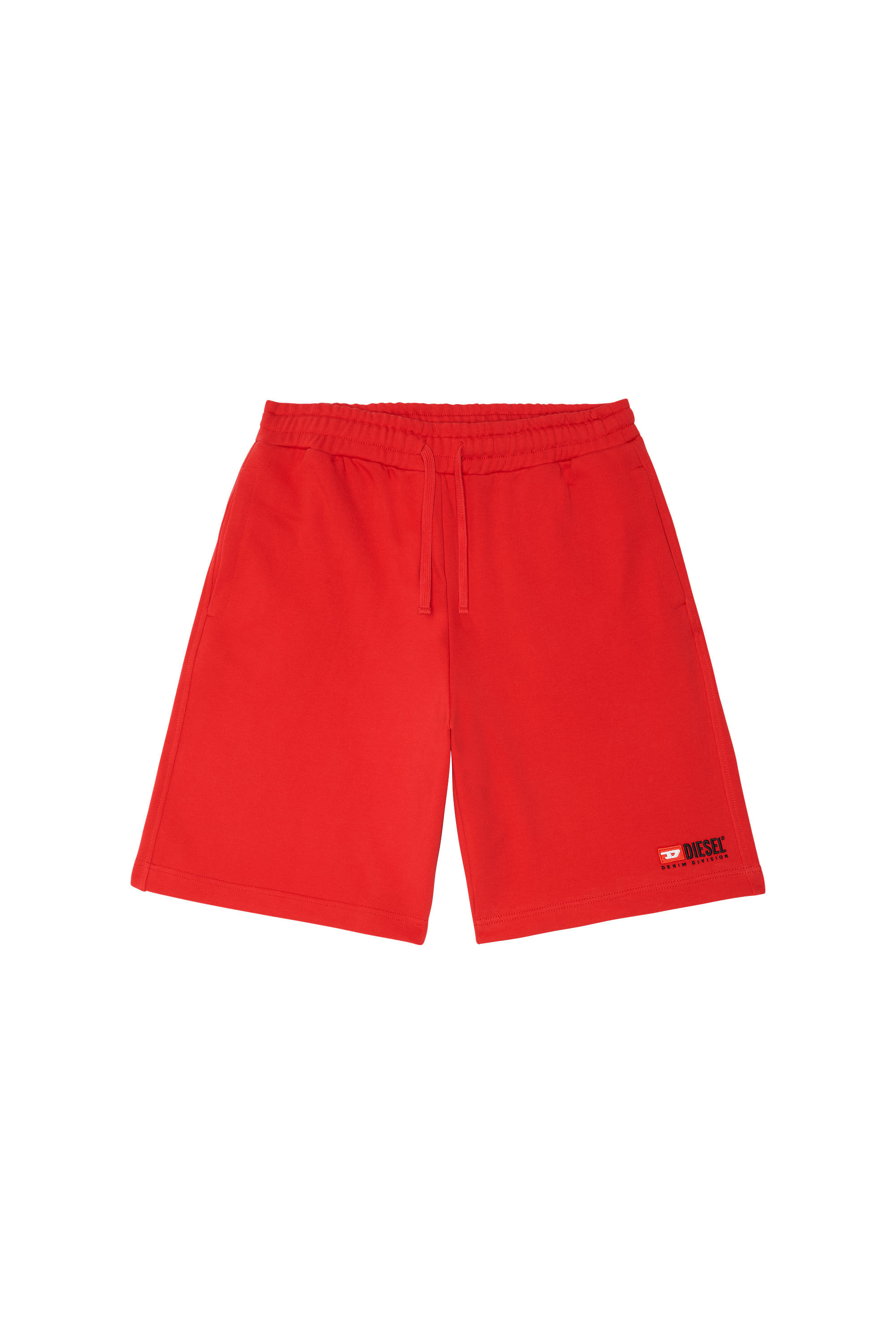 Diesel - P-CROWN-DIV, Man's Sweat shorts with logo embroidery in Red - 2